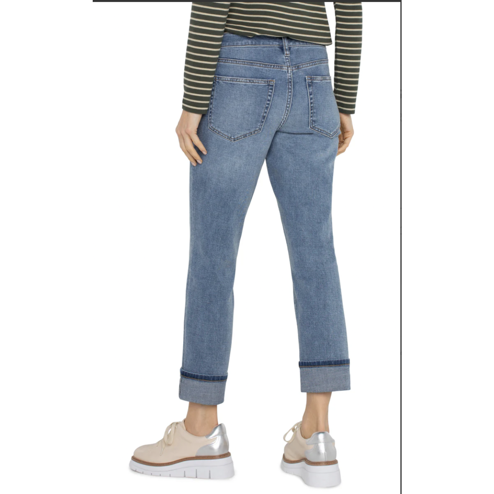 Liverpool Marley Girlfriend Cuffed Denim