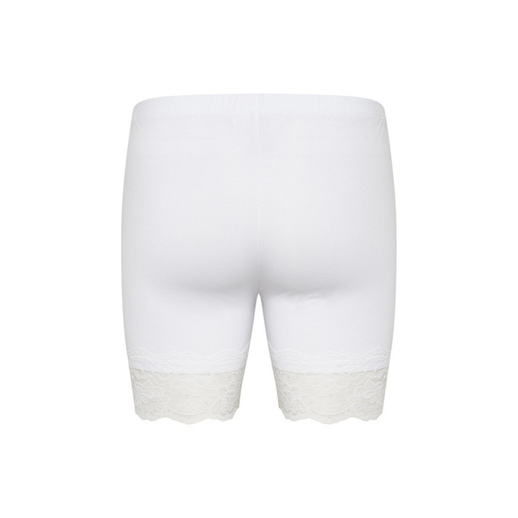 Cream Lace Thighsaver Short - White