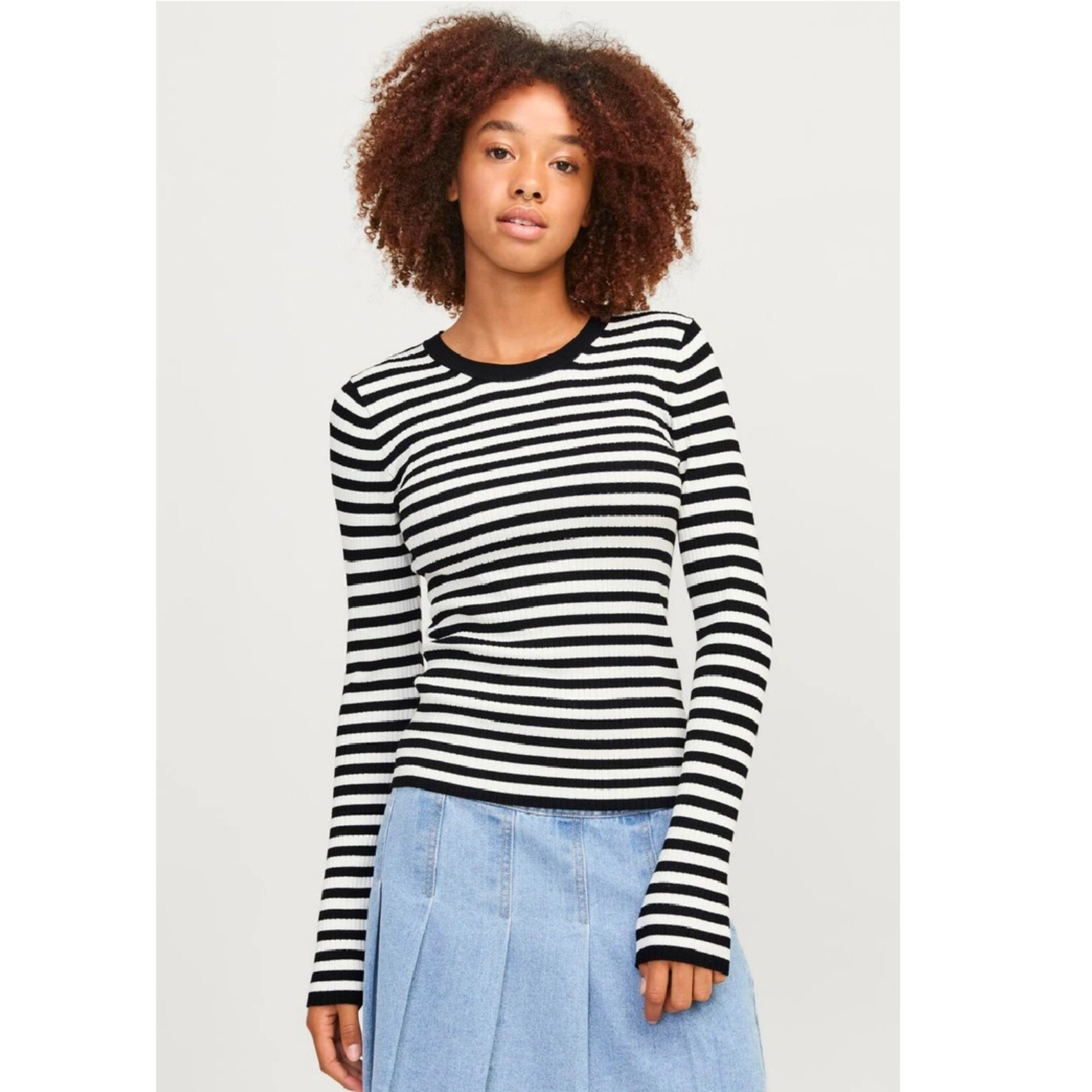 JJXX Caleb Stripe LS - Black