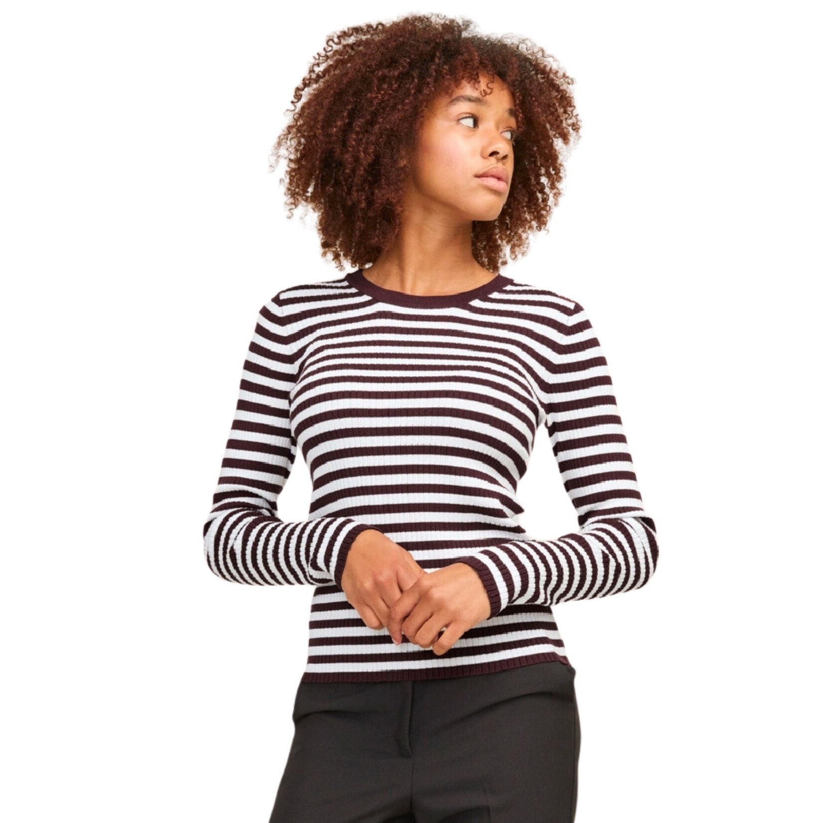 JJXX Caleb Stripe LS - Sassafras