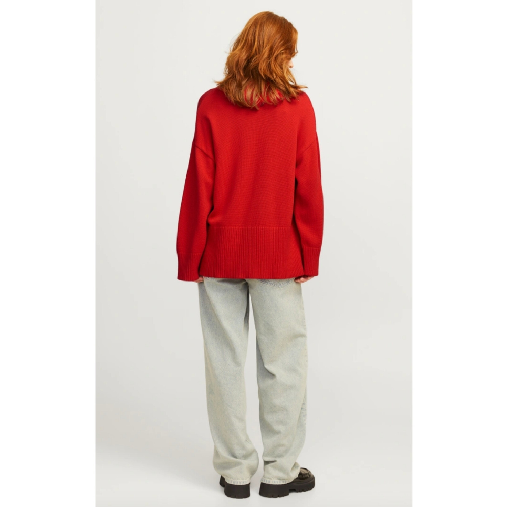 JJXX Shayna Hi-Neck Knit - Fiery Red