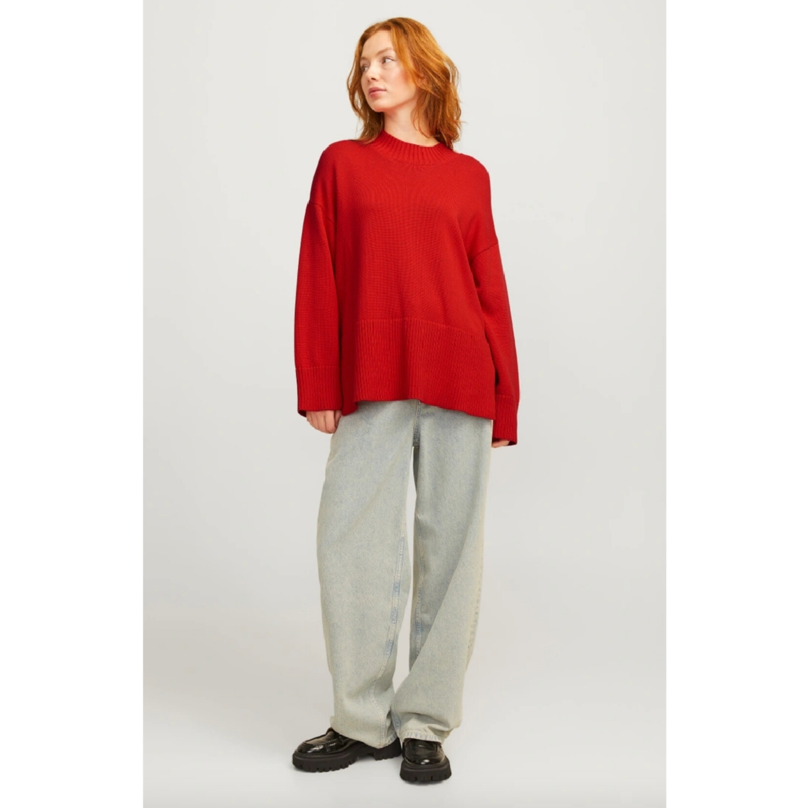 JJXX Shayna Hi-Neck Knit - Fiery Red