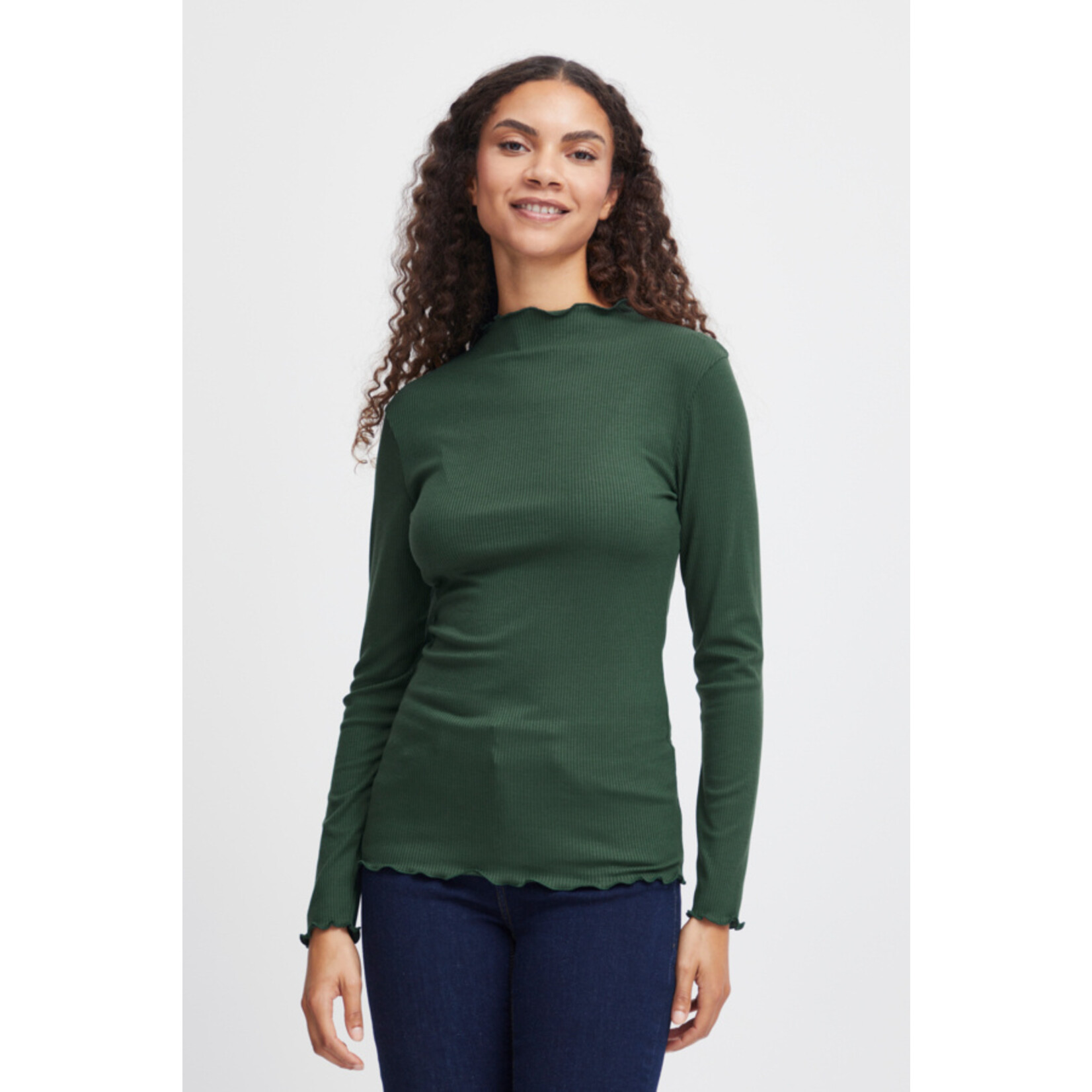 B. Young Pia Hi Neck Top - Sycamore