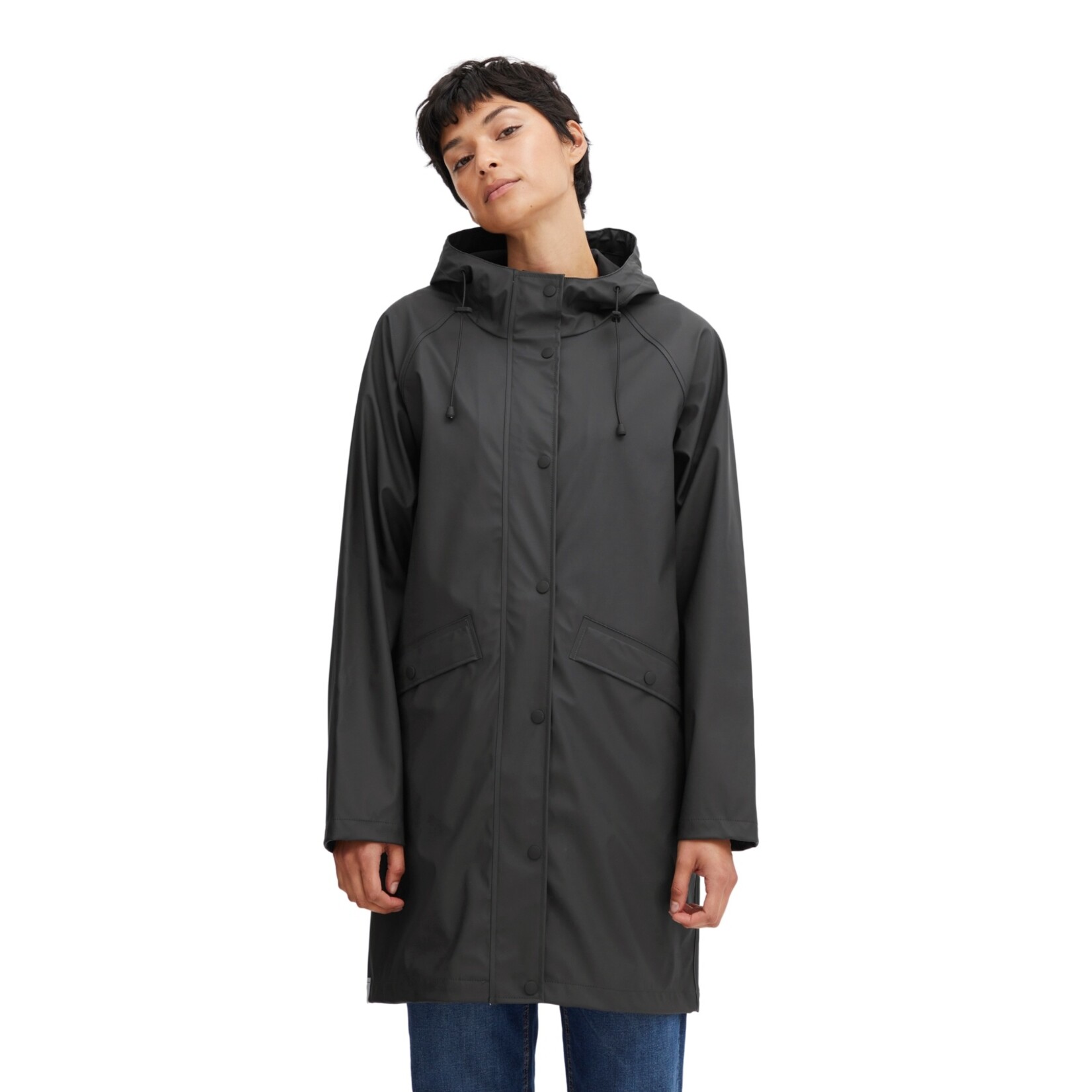 ICHI Coastal Raincoat - Black