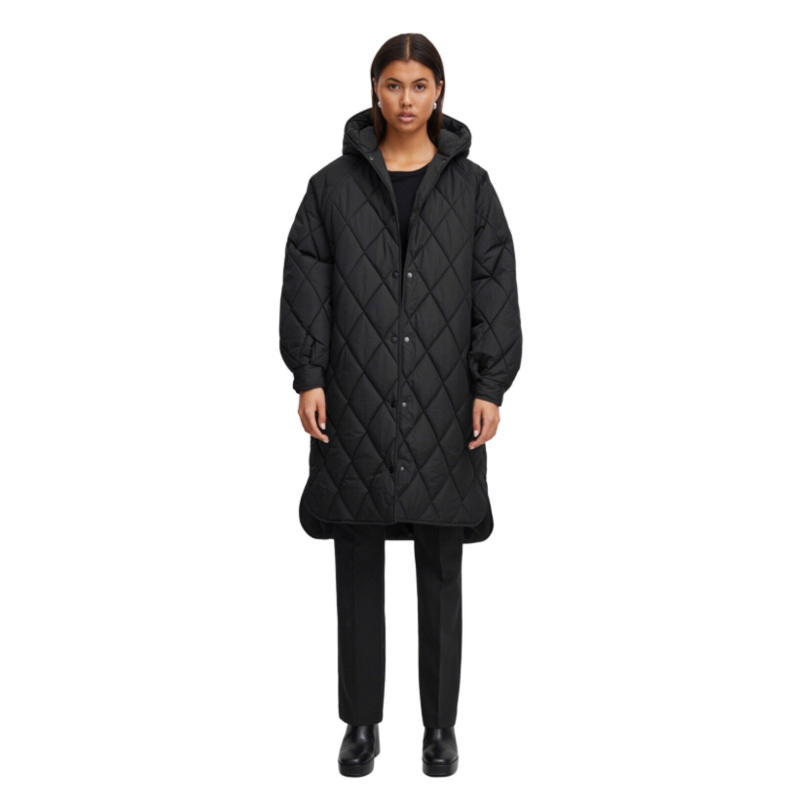 ICHI Harmony Quilted Hooded Jacket