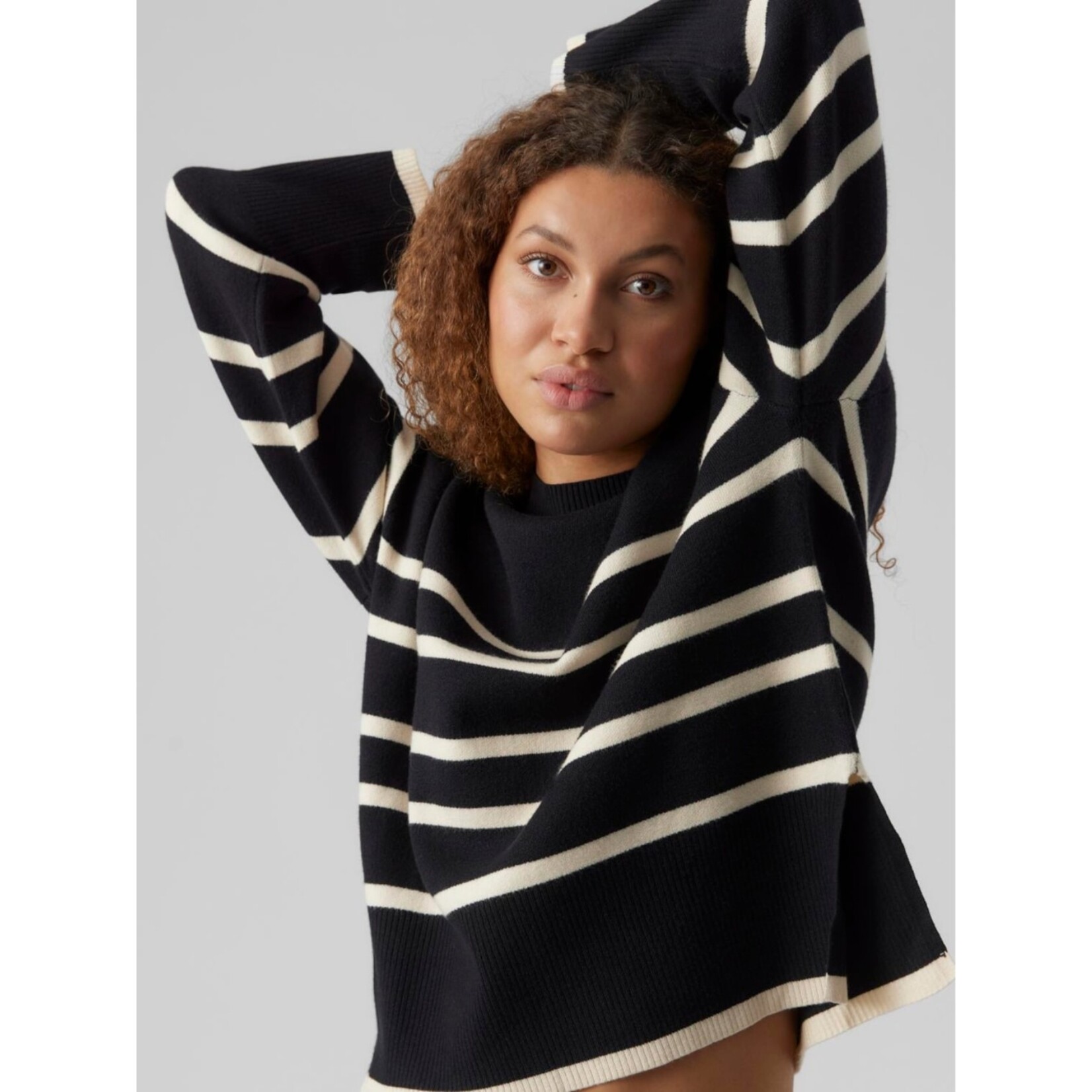 Vero Moda Abby Striped Pullover - Black