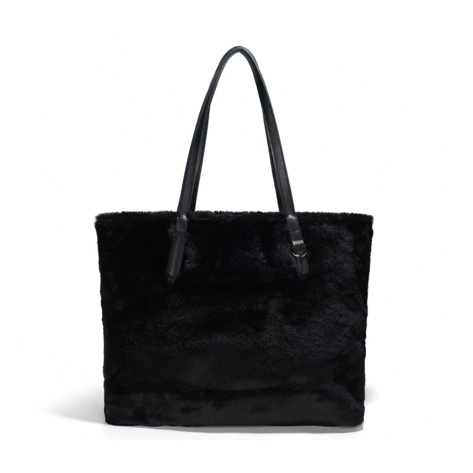Co Lab Reversible Gem Tote - Black Vegan Fur