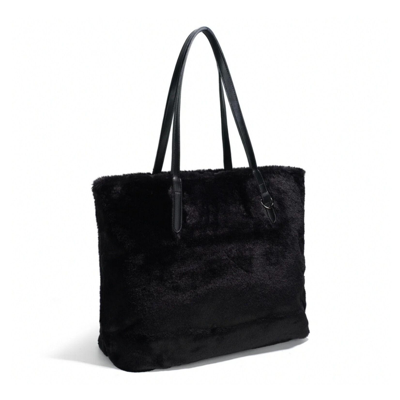 Co Lab Reversible Gem Tote - Black Vegan Fur