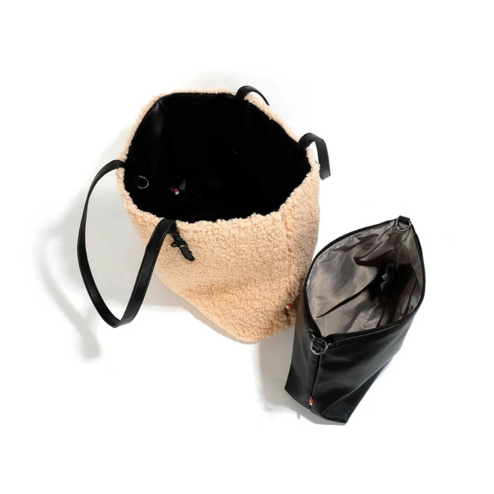 Co Lab Reversible Gem Tote - Beige Shearling