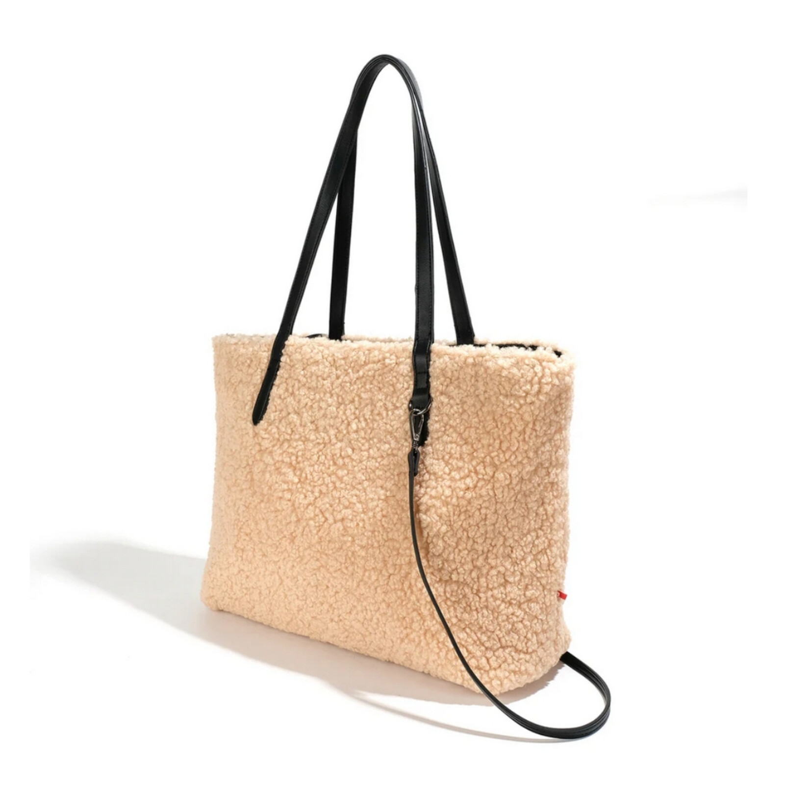 Co Lab Reversible Gem Tote - Beige Shearling