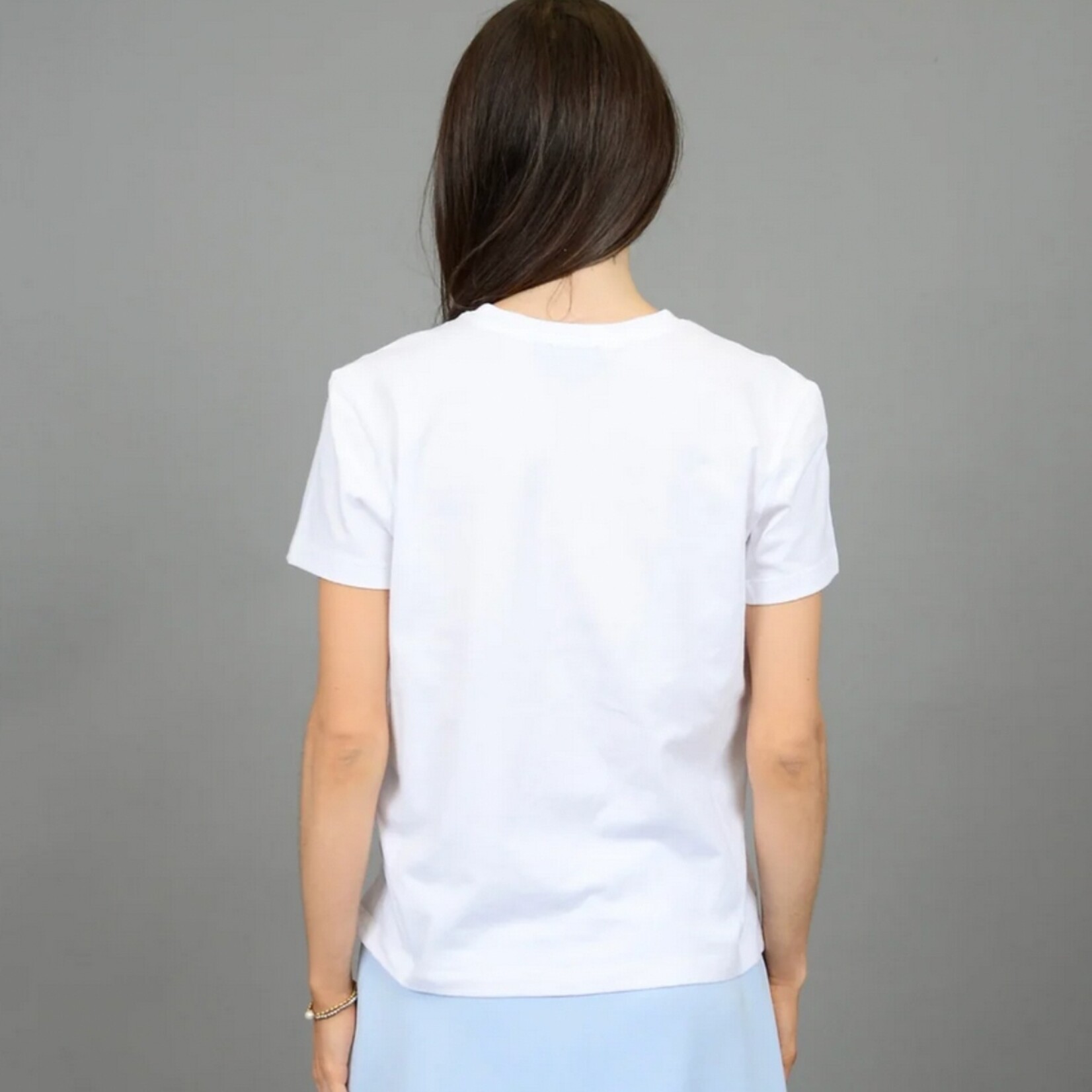 Olivianna Crew Neck Tee - White