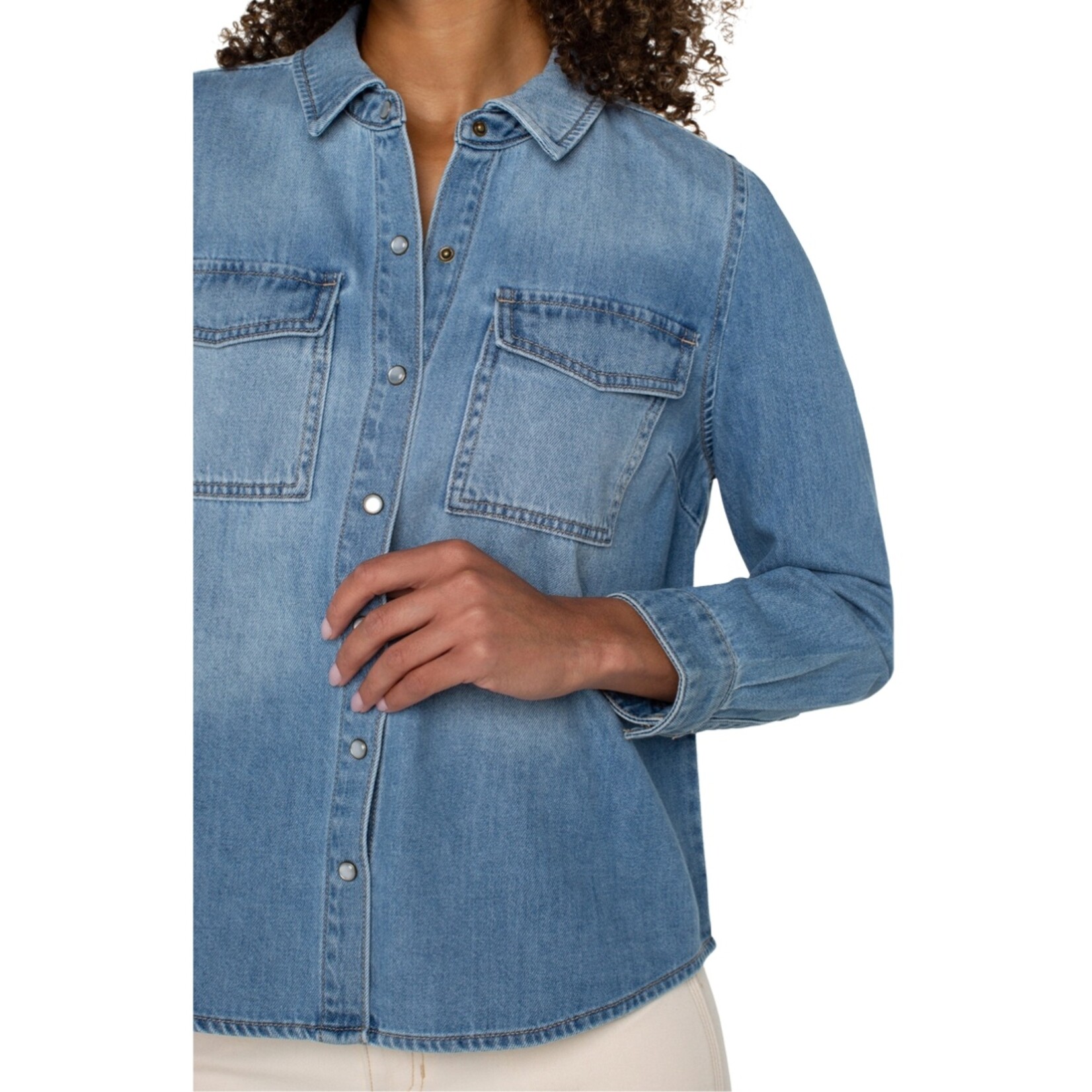 Liverpool Meadow Denim Button Down