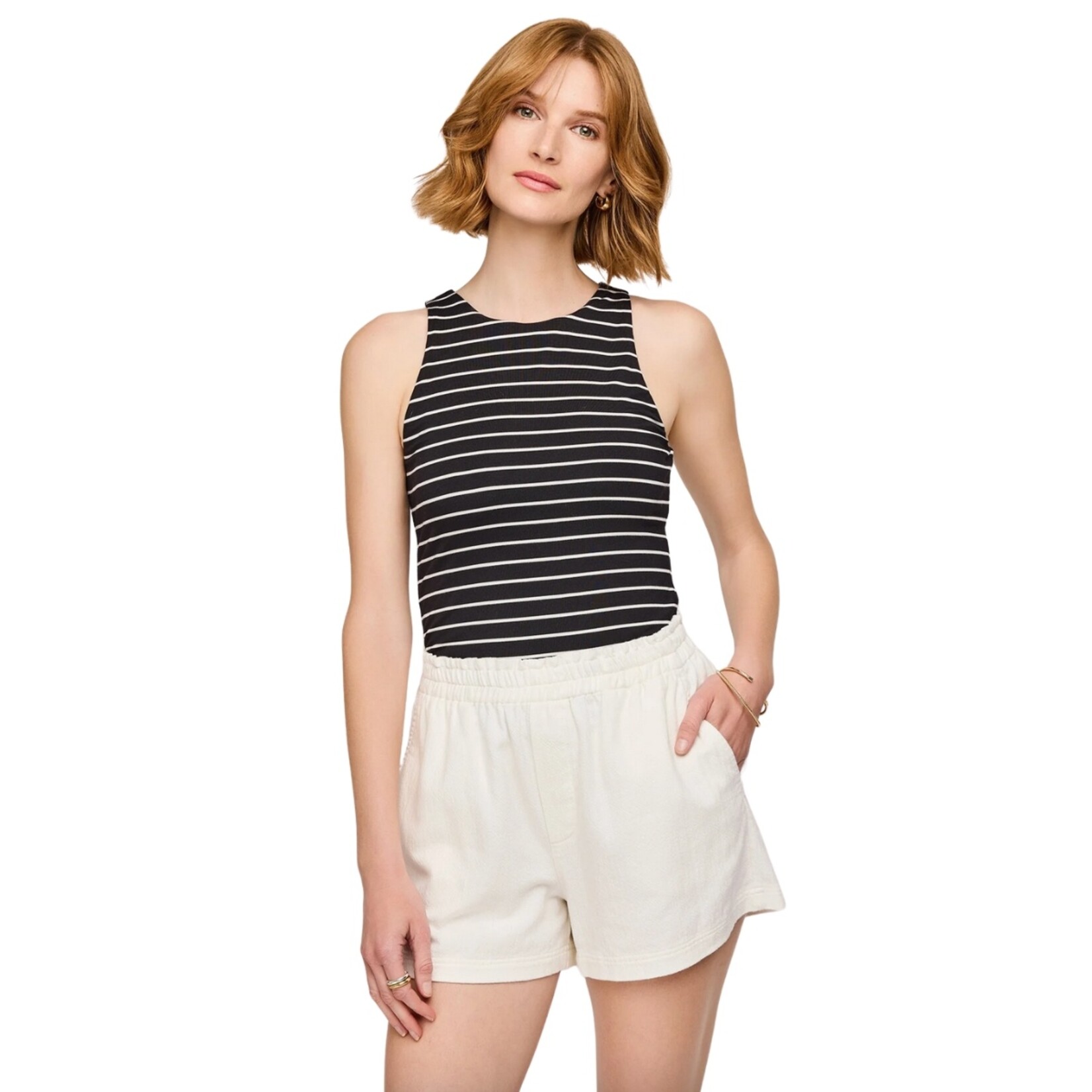 Gentle Fawn Eton Stiped Tank - Black