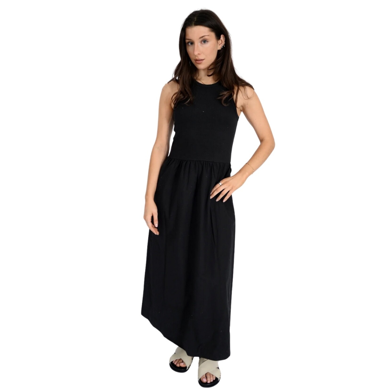 Maren Racer Tank Dress - Black
