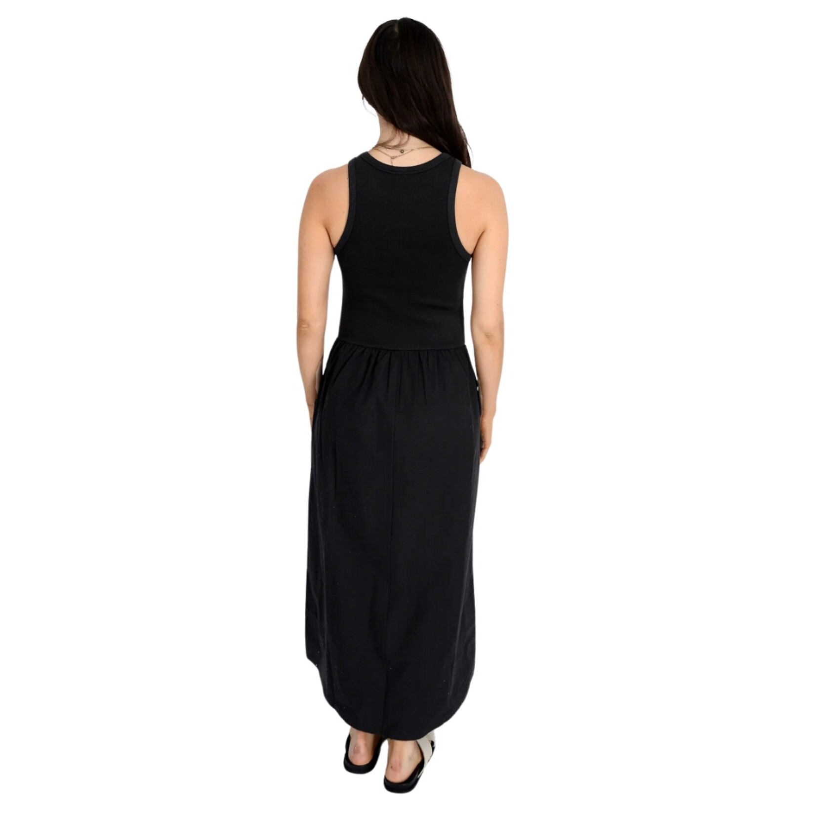Maren Racer Tank Dress - Black