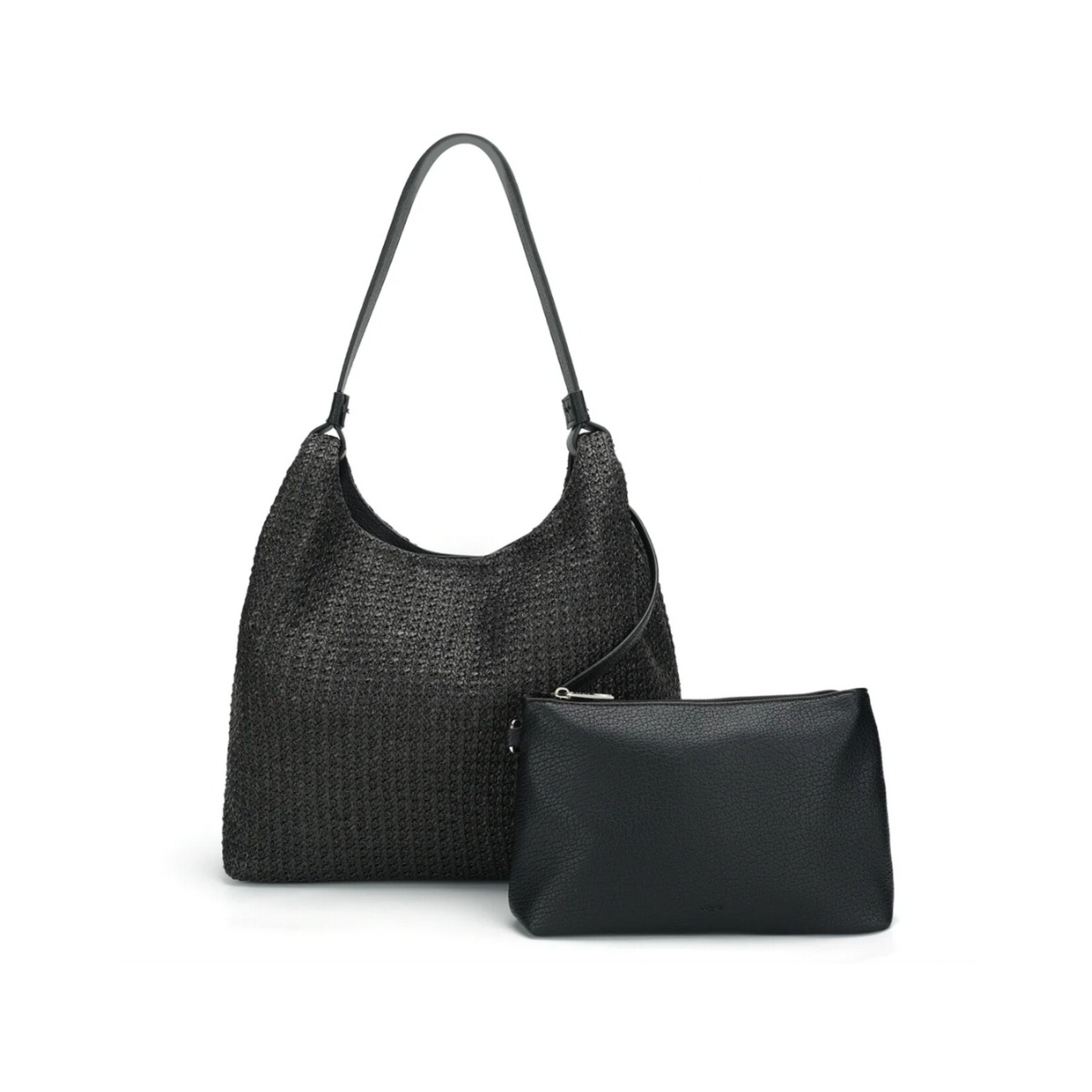 Co Lab Vivi Raffia Hobo - Black