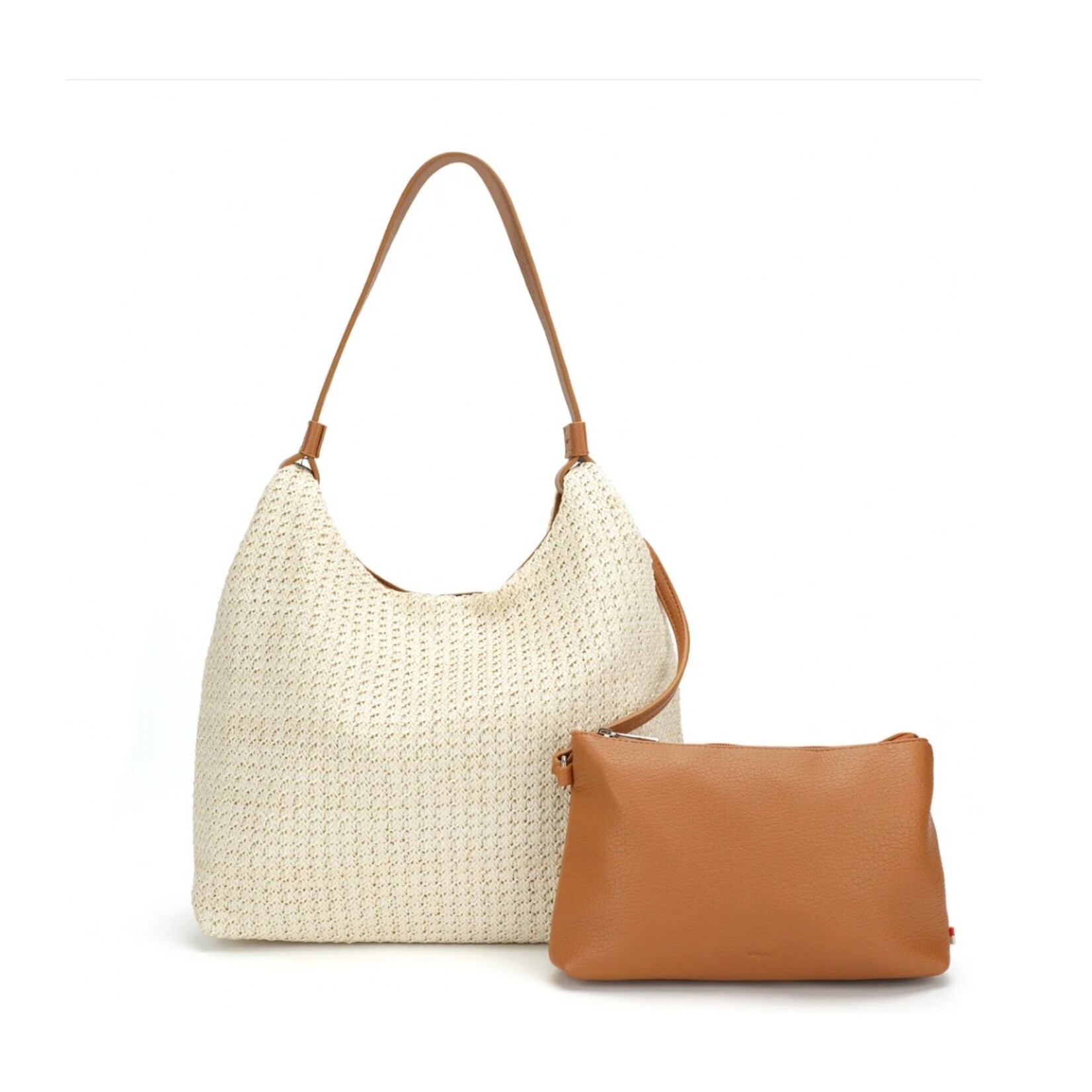 Co Lab Vivi Raffia Hobo - Cassonade