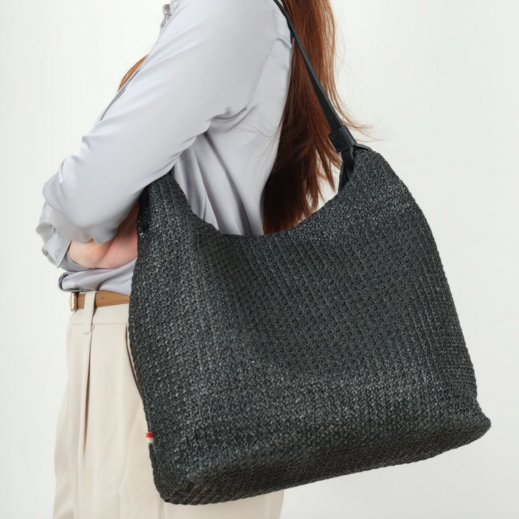 Co Lab Vivi Raffia Hobo - Cassonade