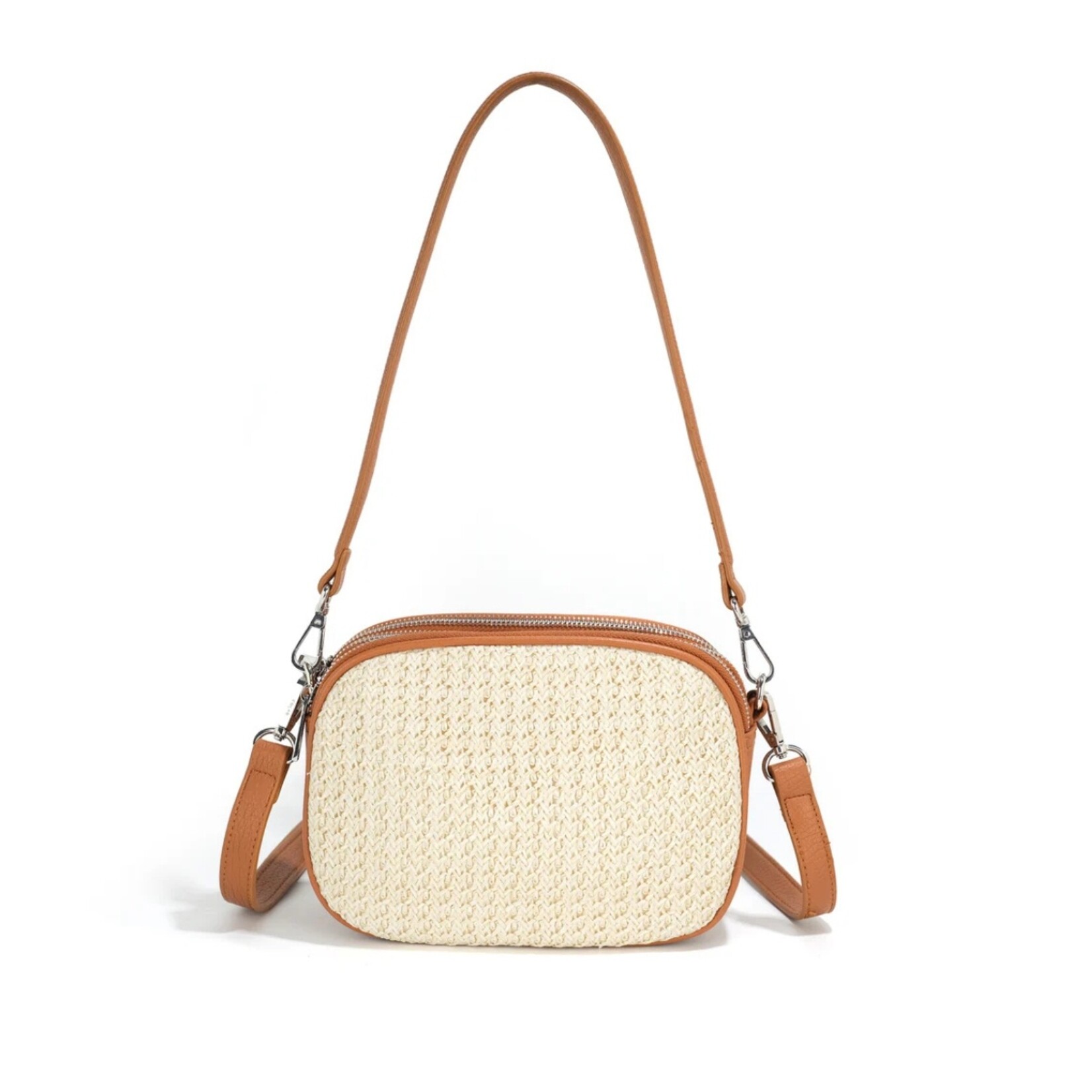 Co Lab Bobbi Raffia Crossbody - Cassonade