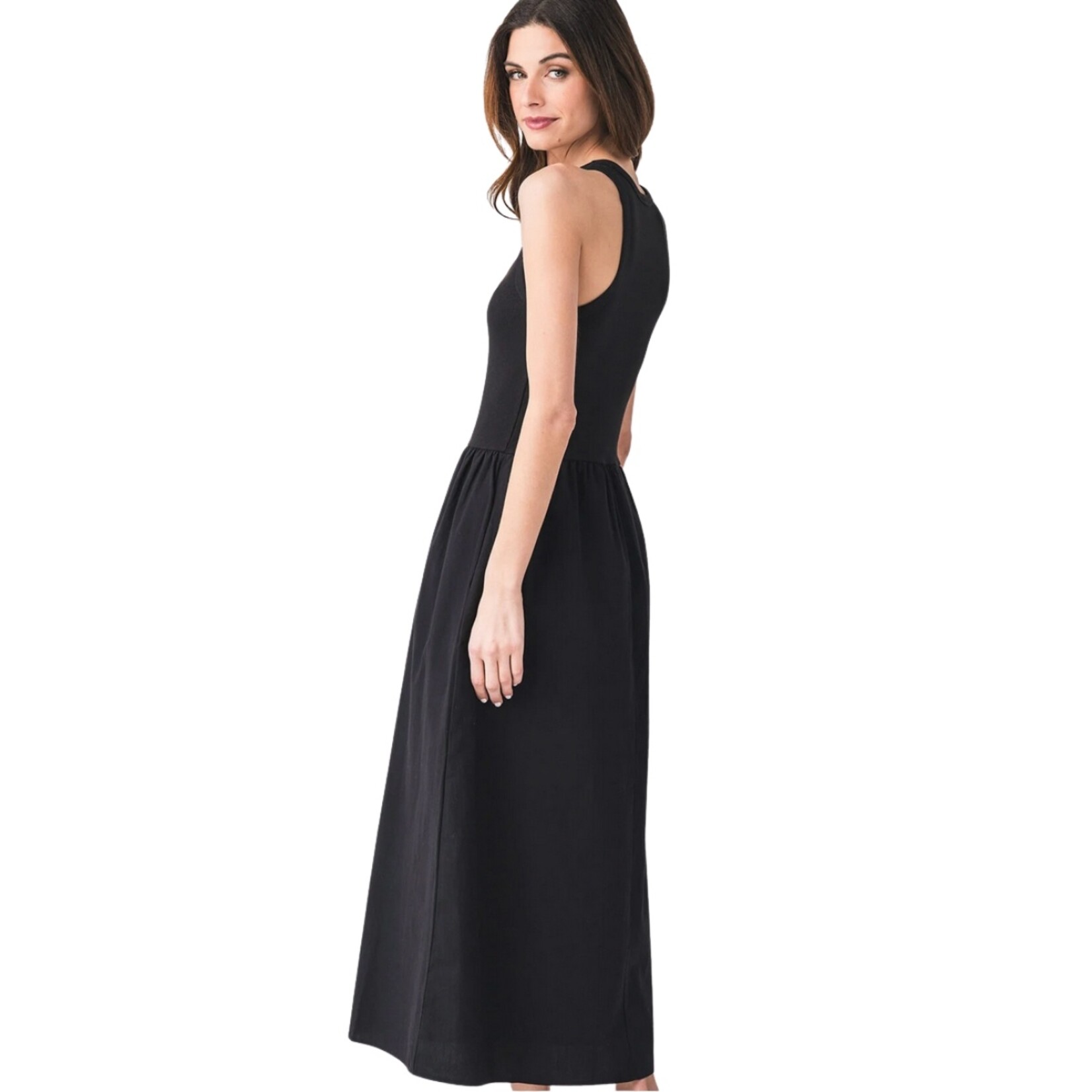 Maren Racer Tank Dress - Black
