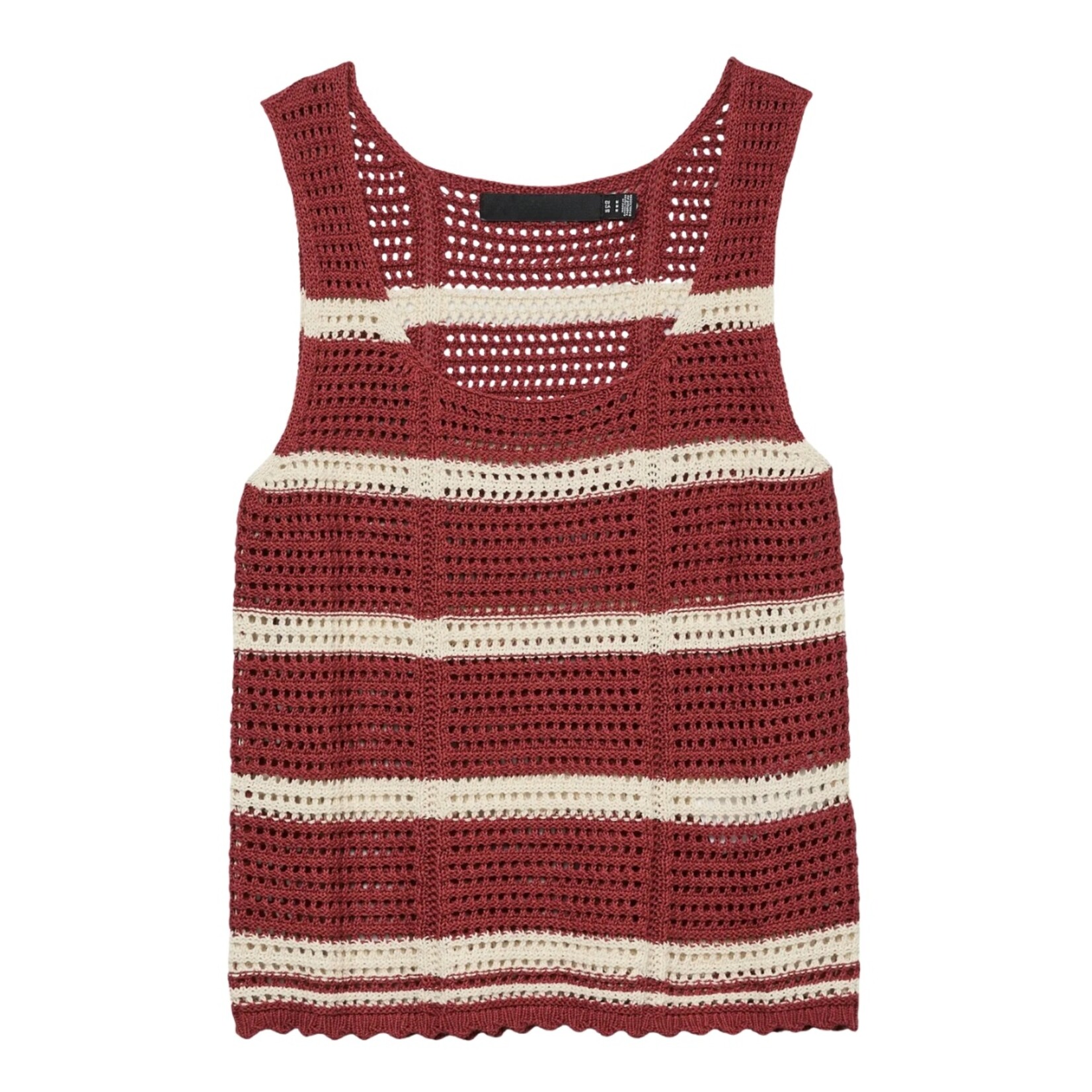 Vero Moda Sicily Stripe Knit Tank - Marsala