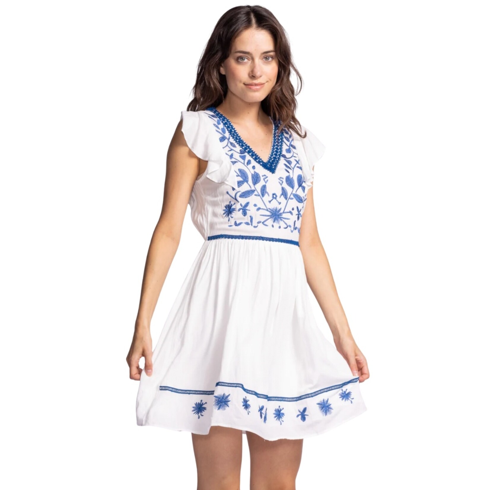 Pink Martini Adrienne Embroidered Dress