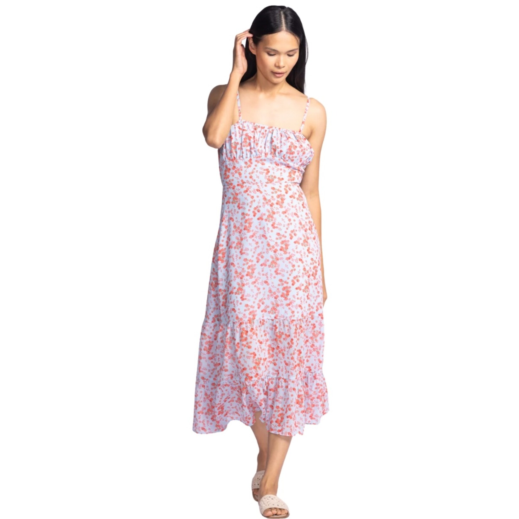 Pink Martini Erika Floral Midi Dress