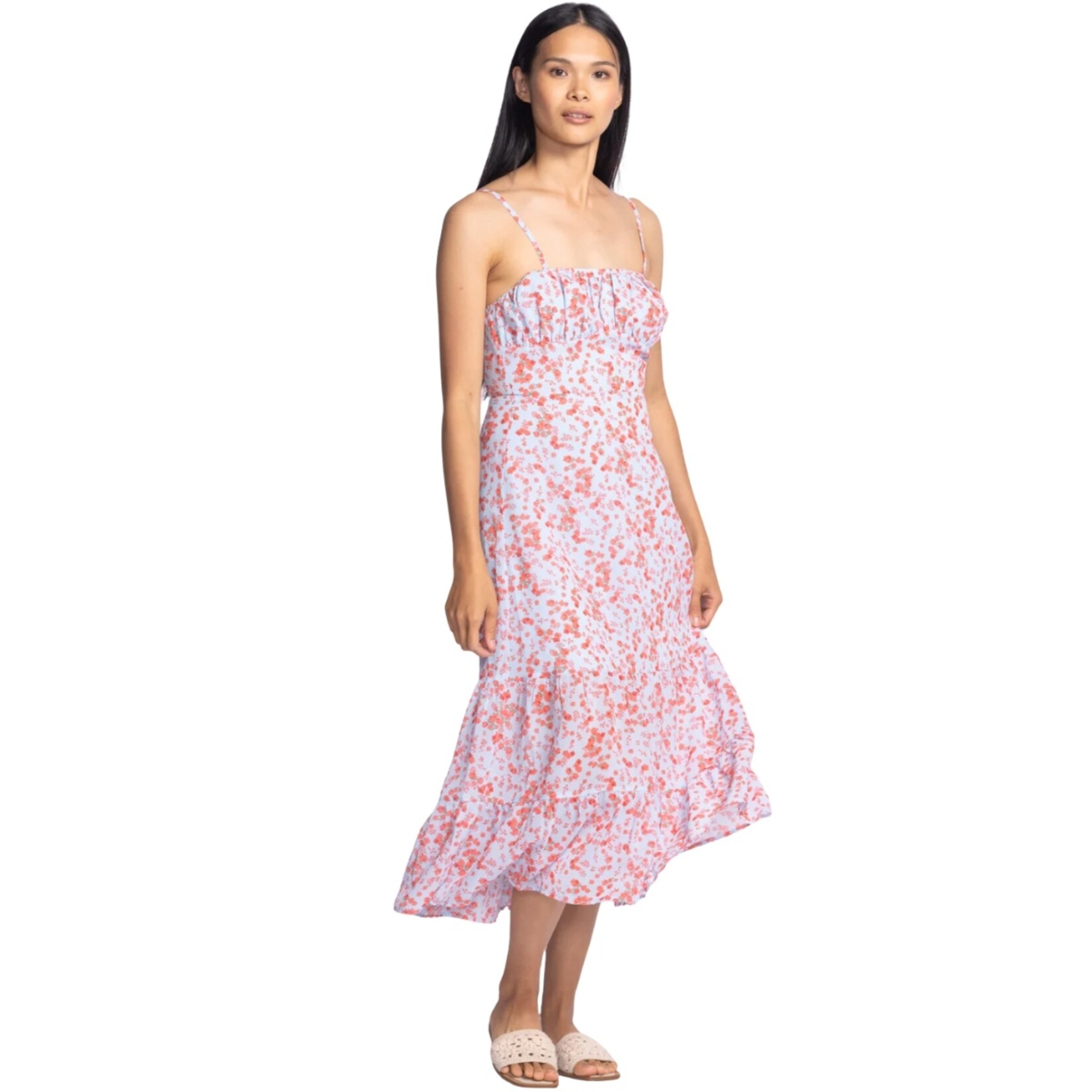 Pink Martini Erika Floral Midi Dress