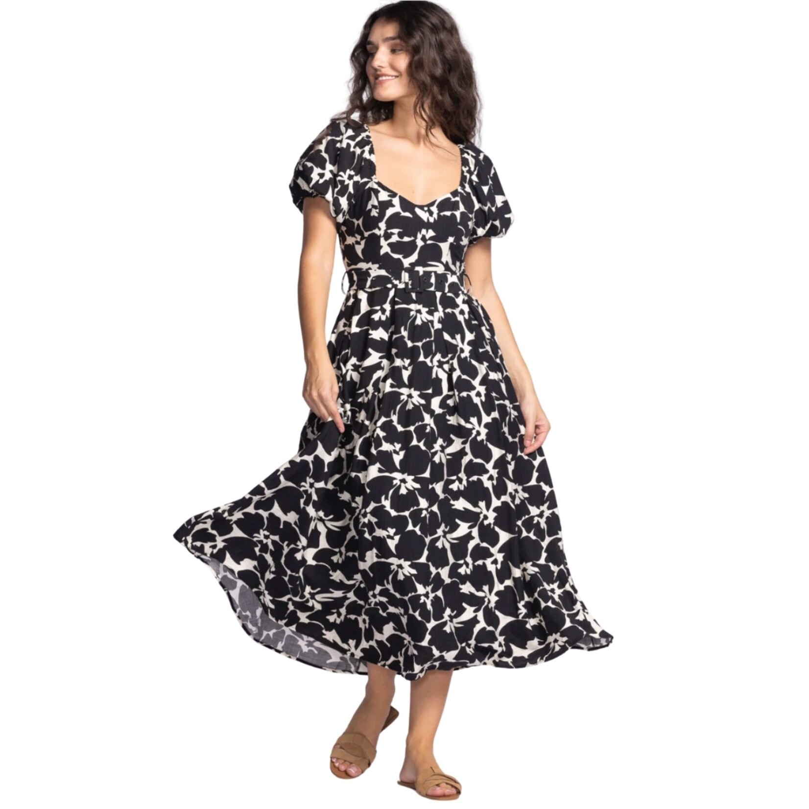 Pink Martini Rachel Floral Belted Dress