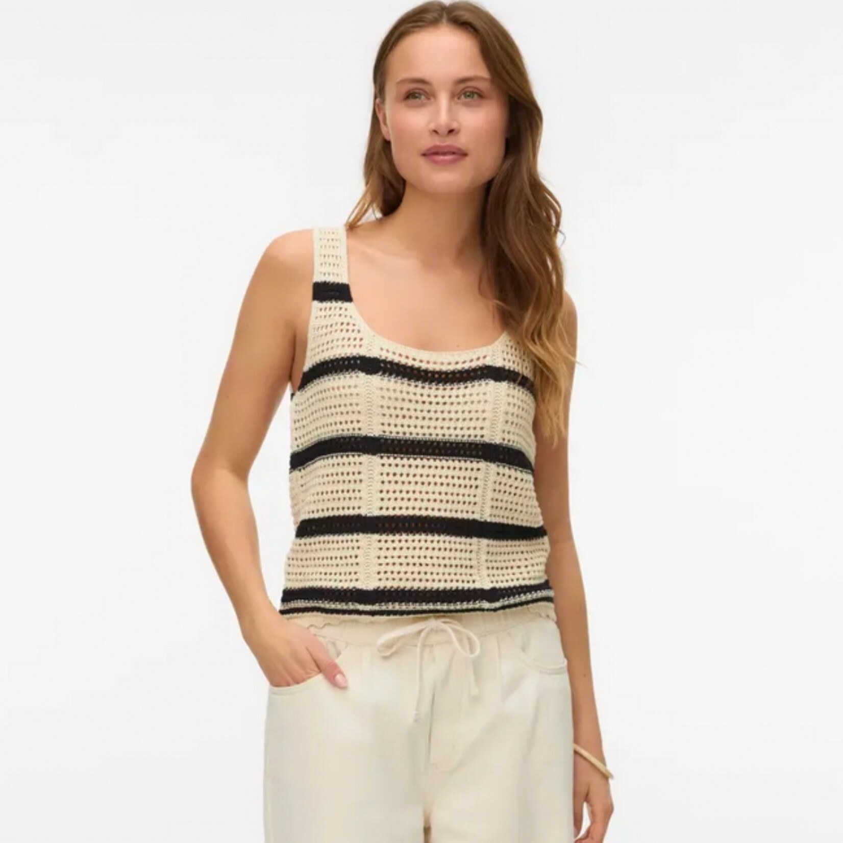Vero Moda Sicily Stripe Knit Tank - Birch