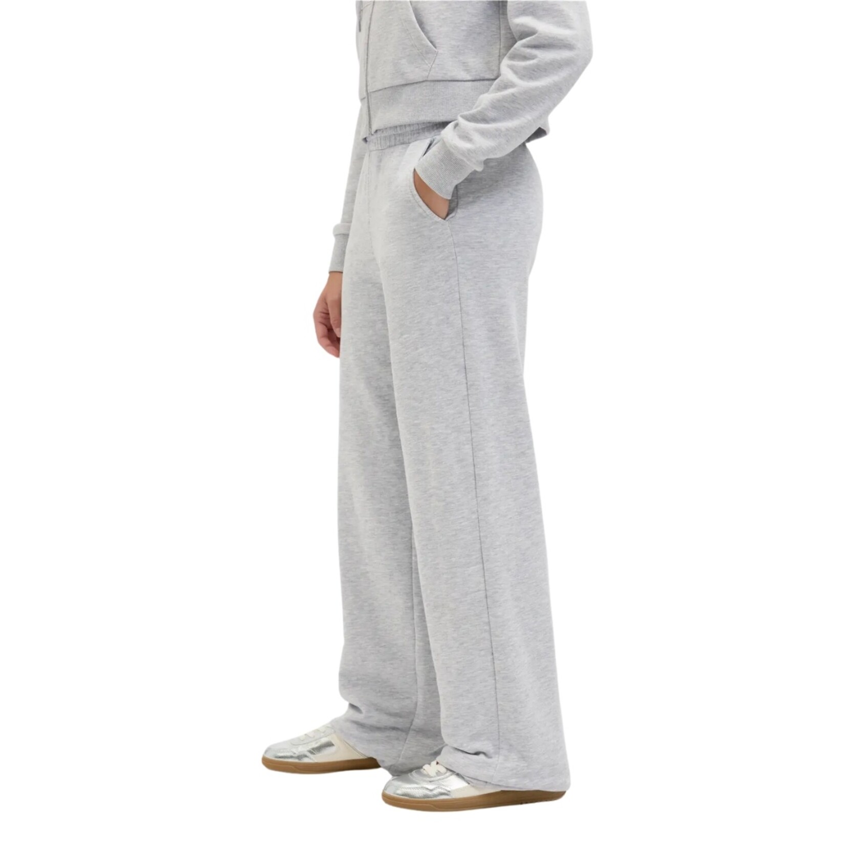 JJXX Evolve Wide Leg Jogger - Lt Grey