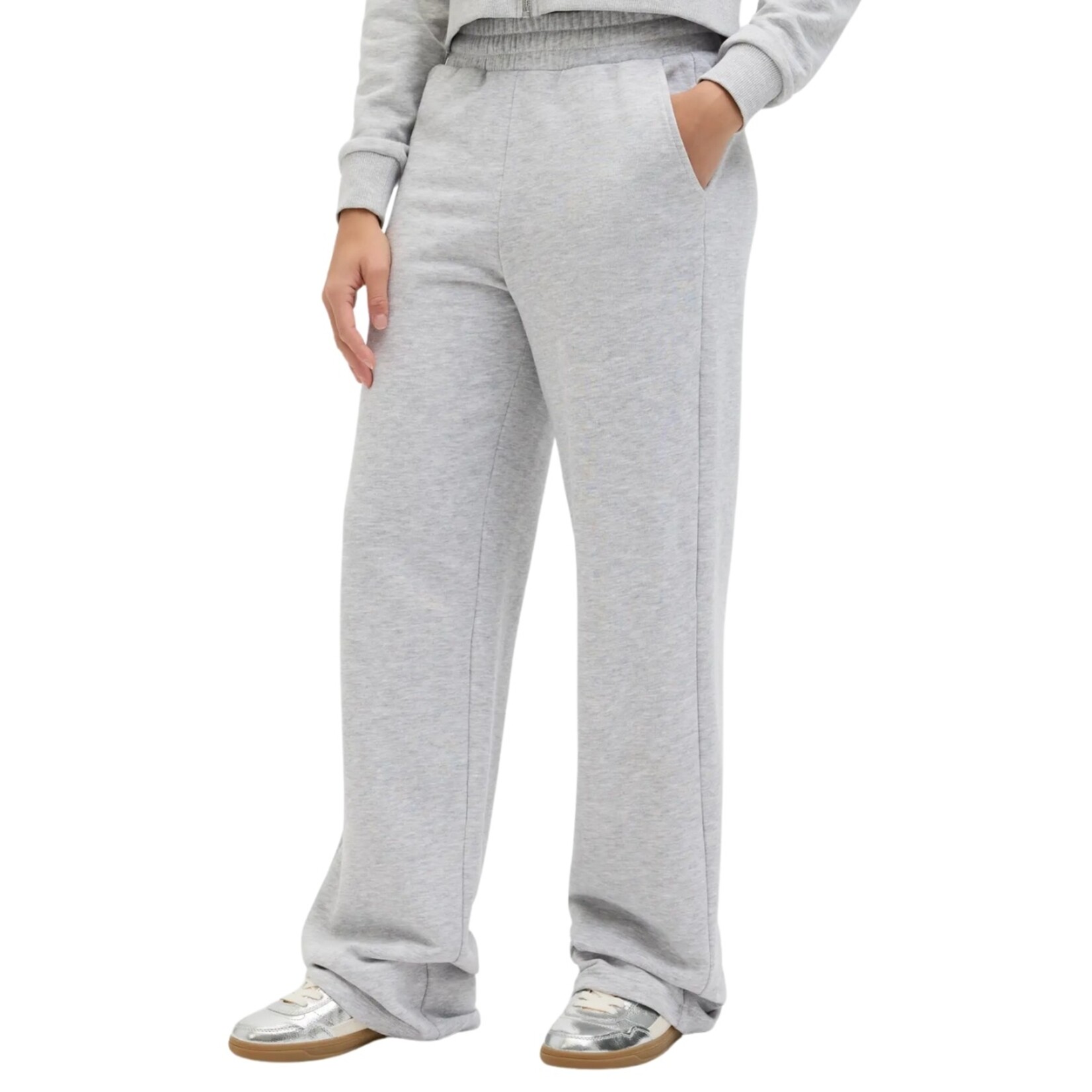 JJXX Evolve Wide Leg Jogger - Lt Grey