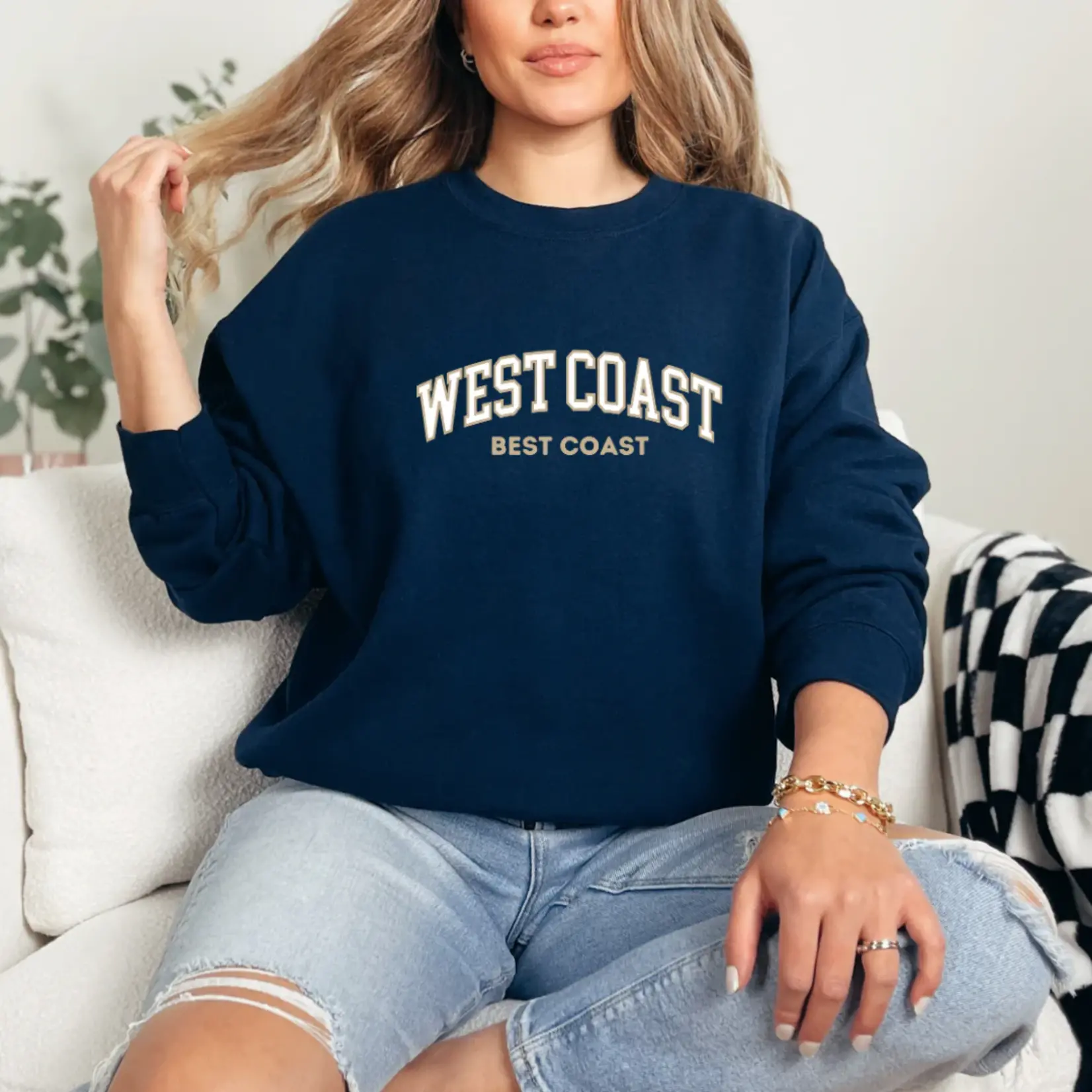Wild Melon Designs West Coast Best Coast Crew Sweatshirt