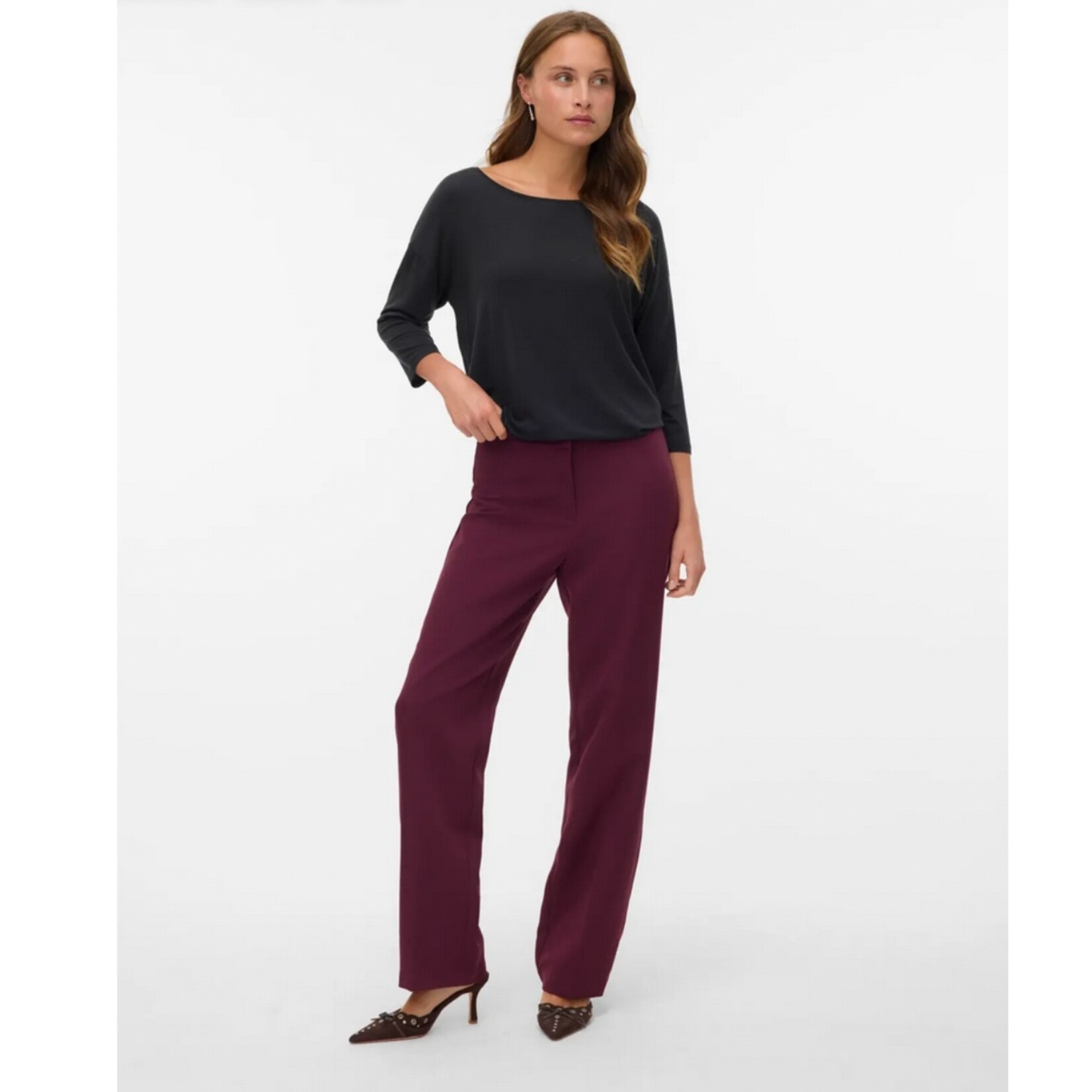 Vero Moda Aubrey 3/4 Top - Black