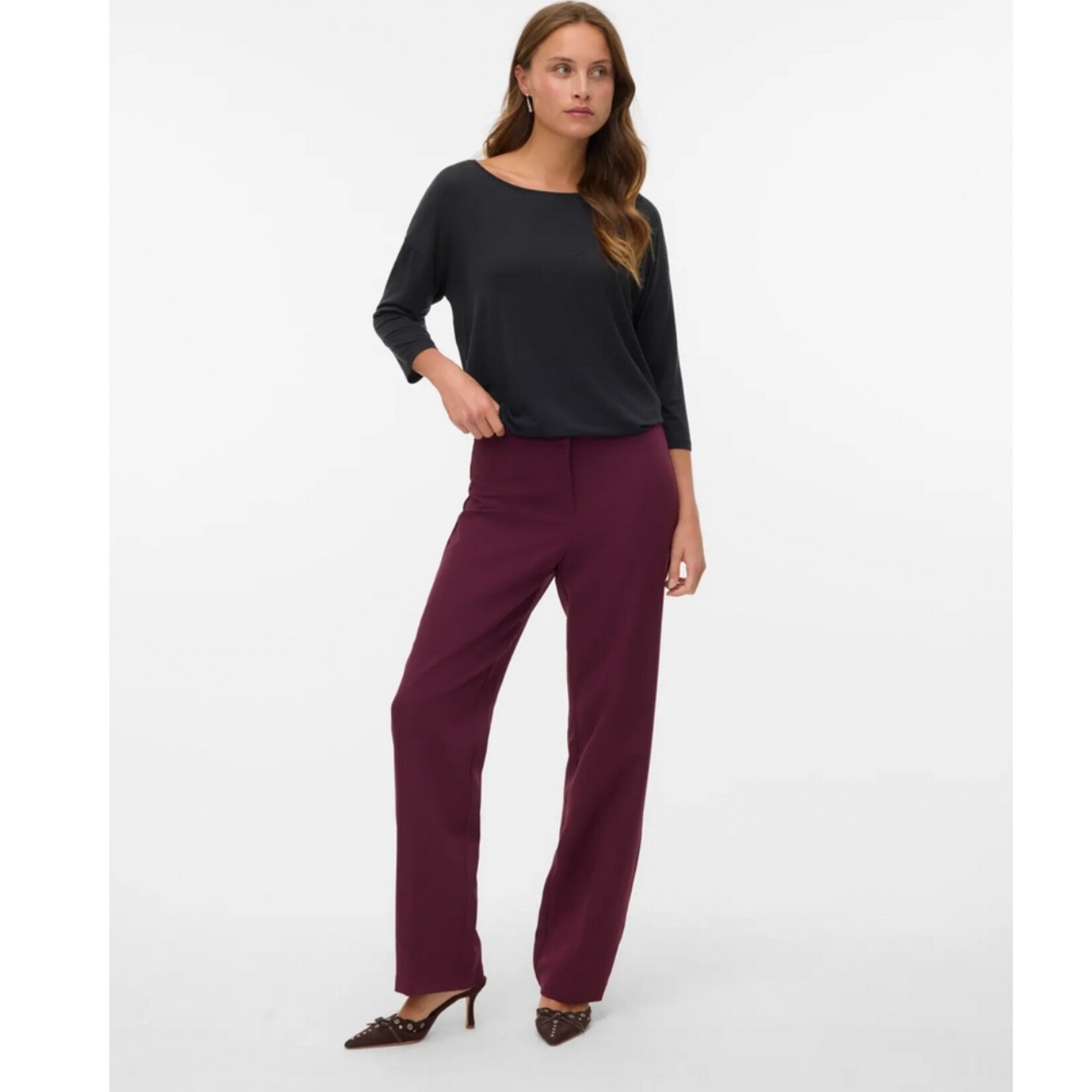 Vero Moda Aubrey 3/4 Top - Black