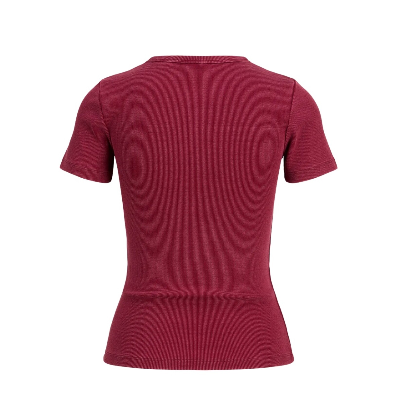 JJXX Frankie Washed Rib Tee - Cabernet