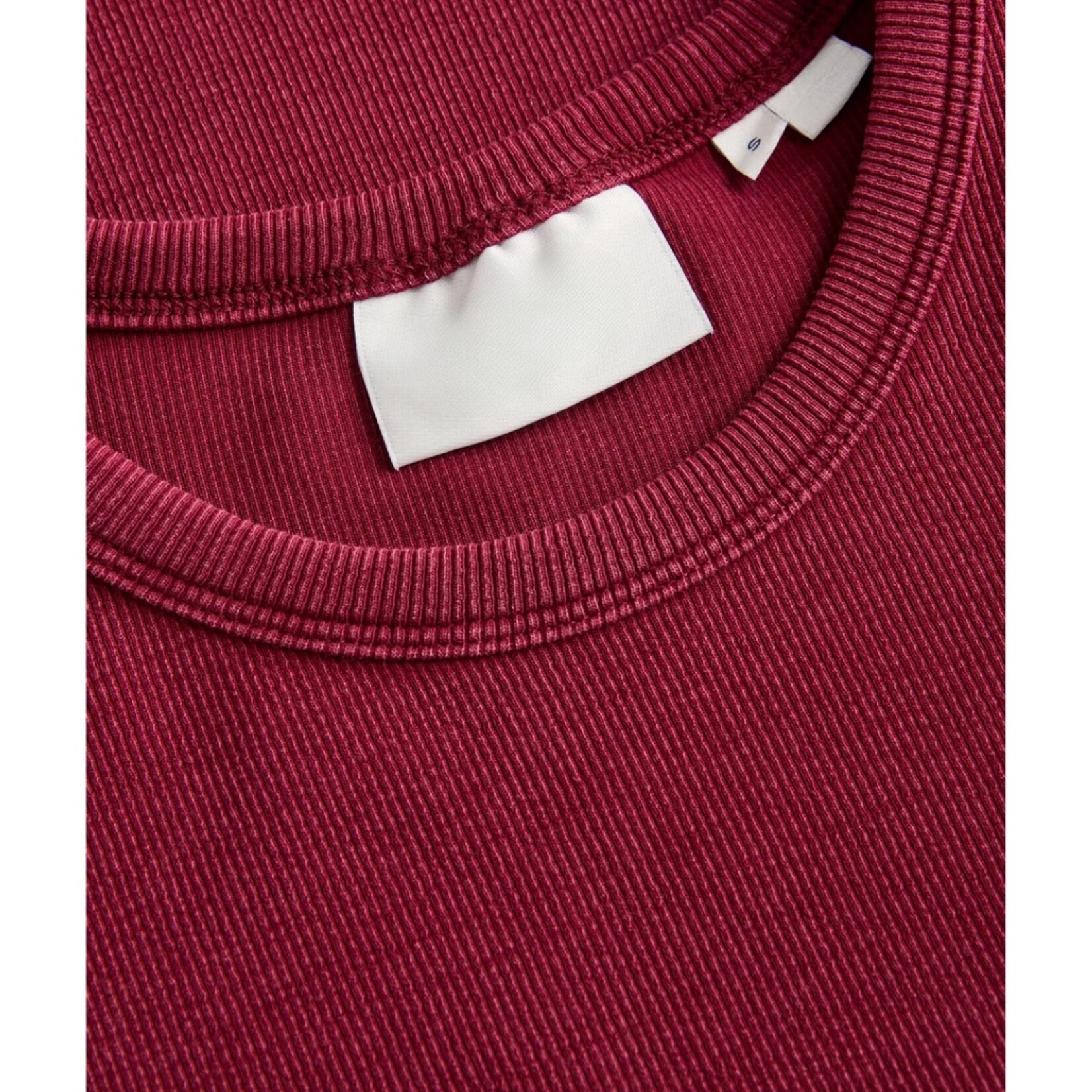 JJXX Frankie Washed Rib Tee - Cabernet
