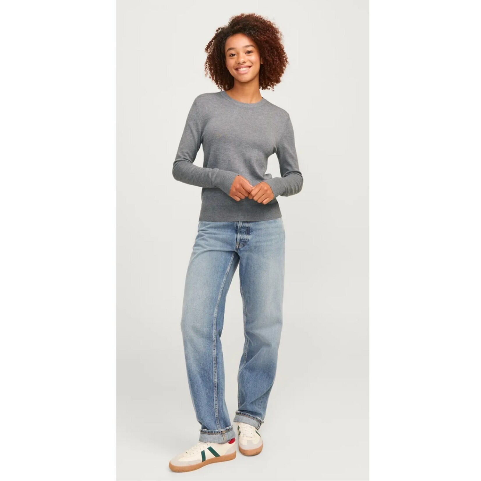 JJXX Celise Crew Neck Knit - Grey