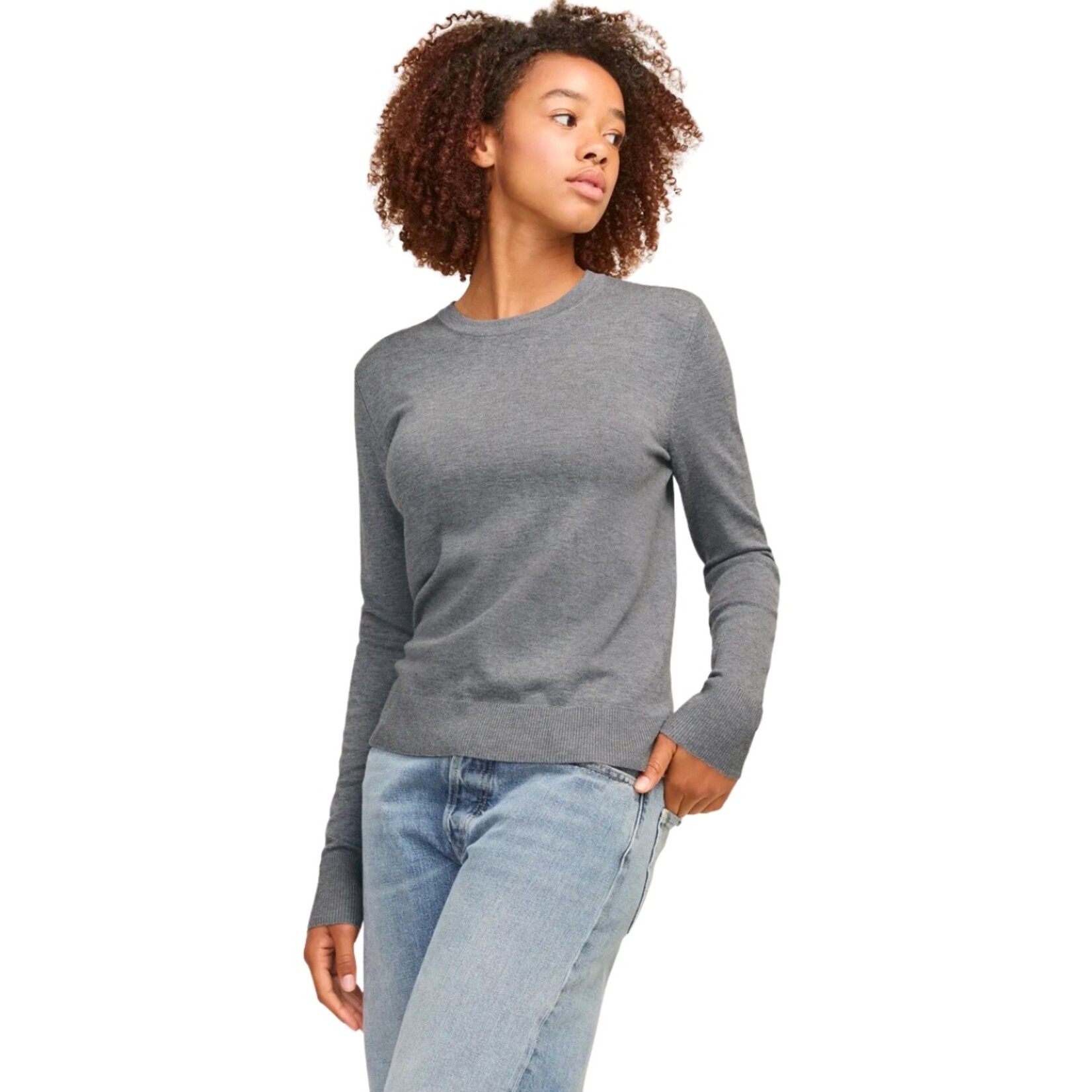 JJXX Celise Crew Neck Knit - Grey