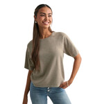 Pieces Brielle Short Sleeve Knit - Crockery