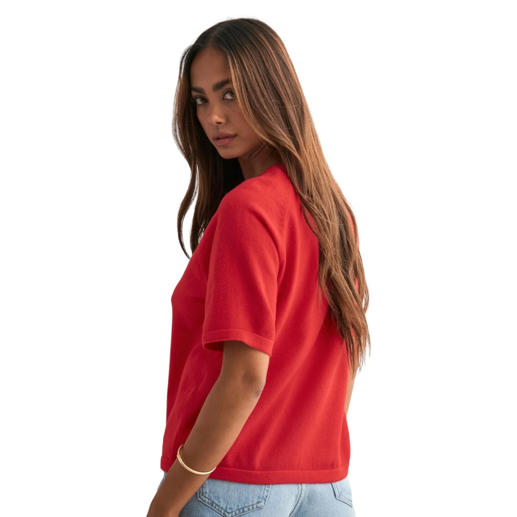 Pieces Brielle Short Sleeve Knit - Lollipop