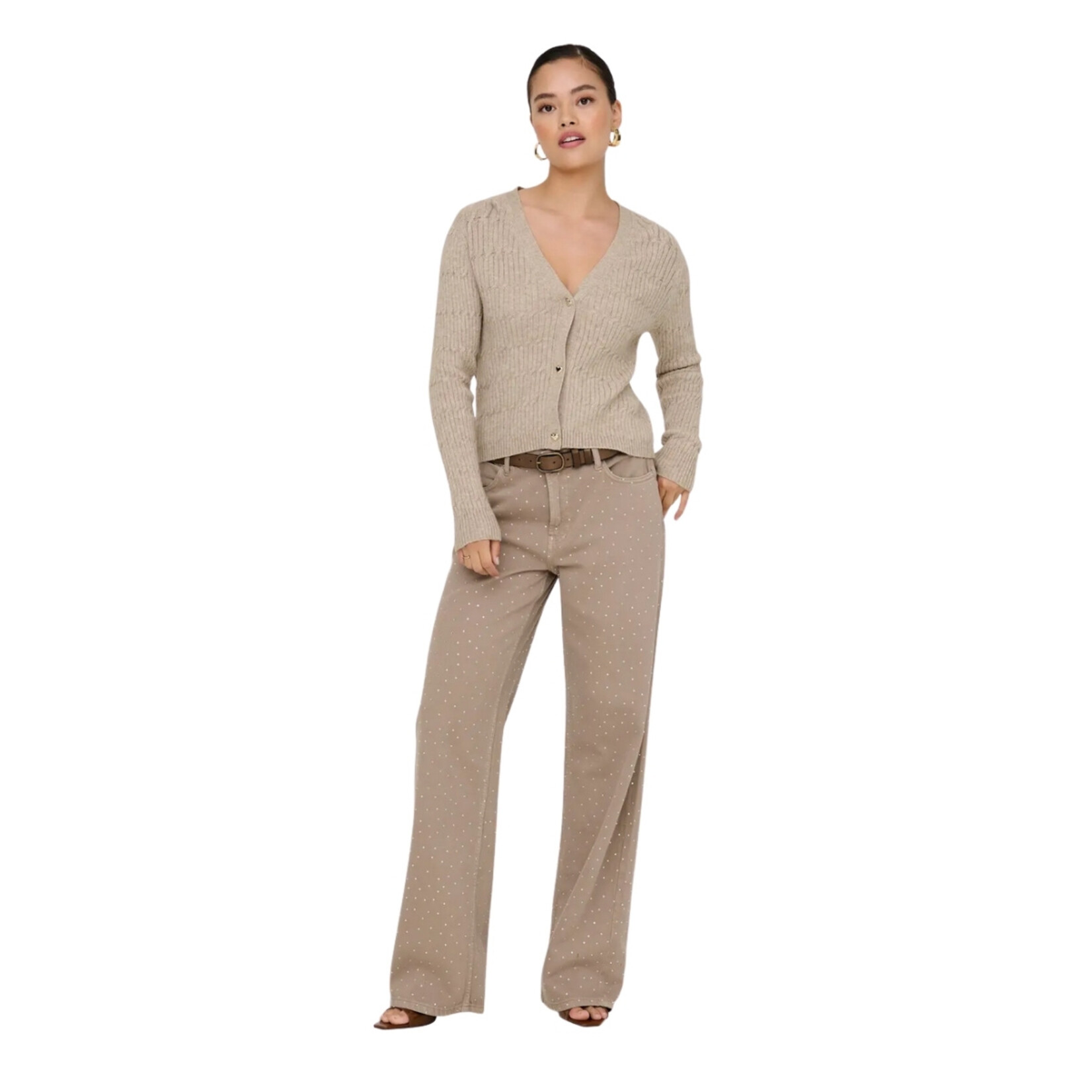 Only Katia V-Neck Cardi - Mocha