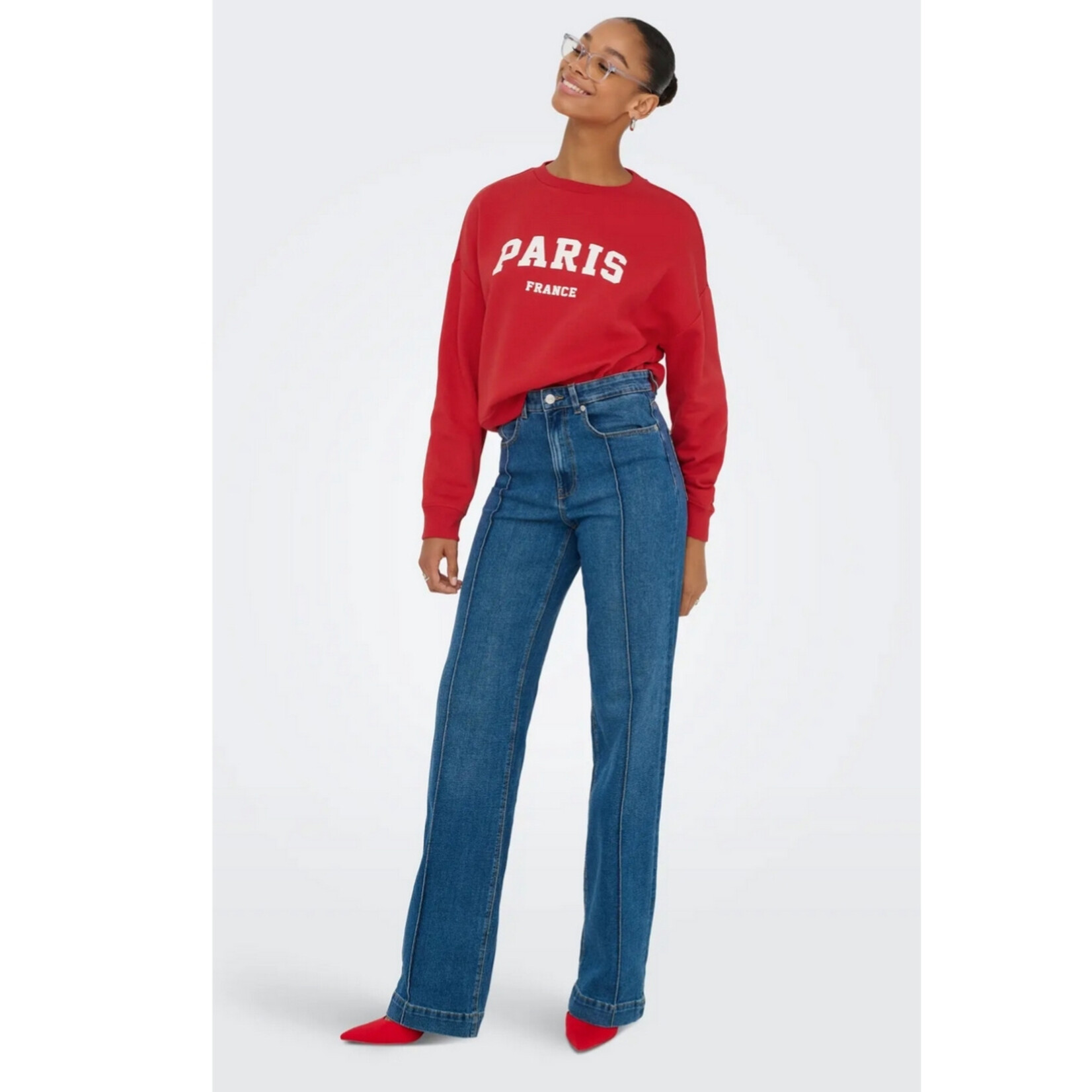 Only PARIS Sweatshirt - True Red