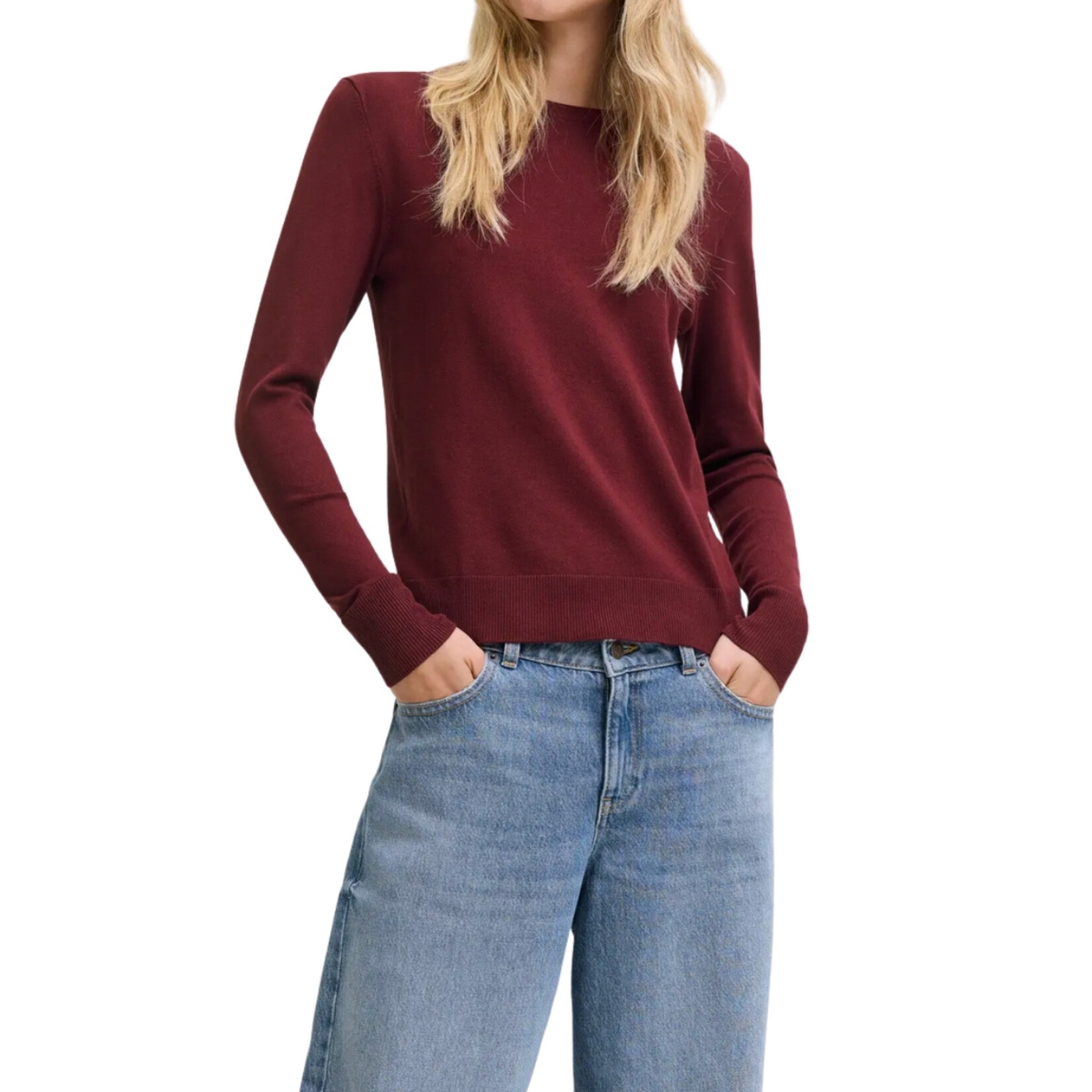 JJXX Celise Crew Neck Knit - Cabernet