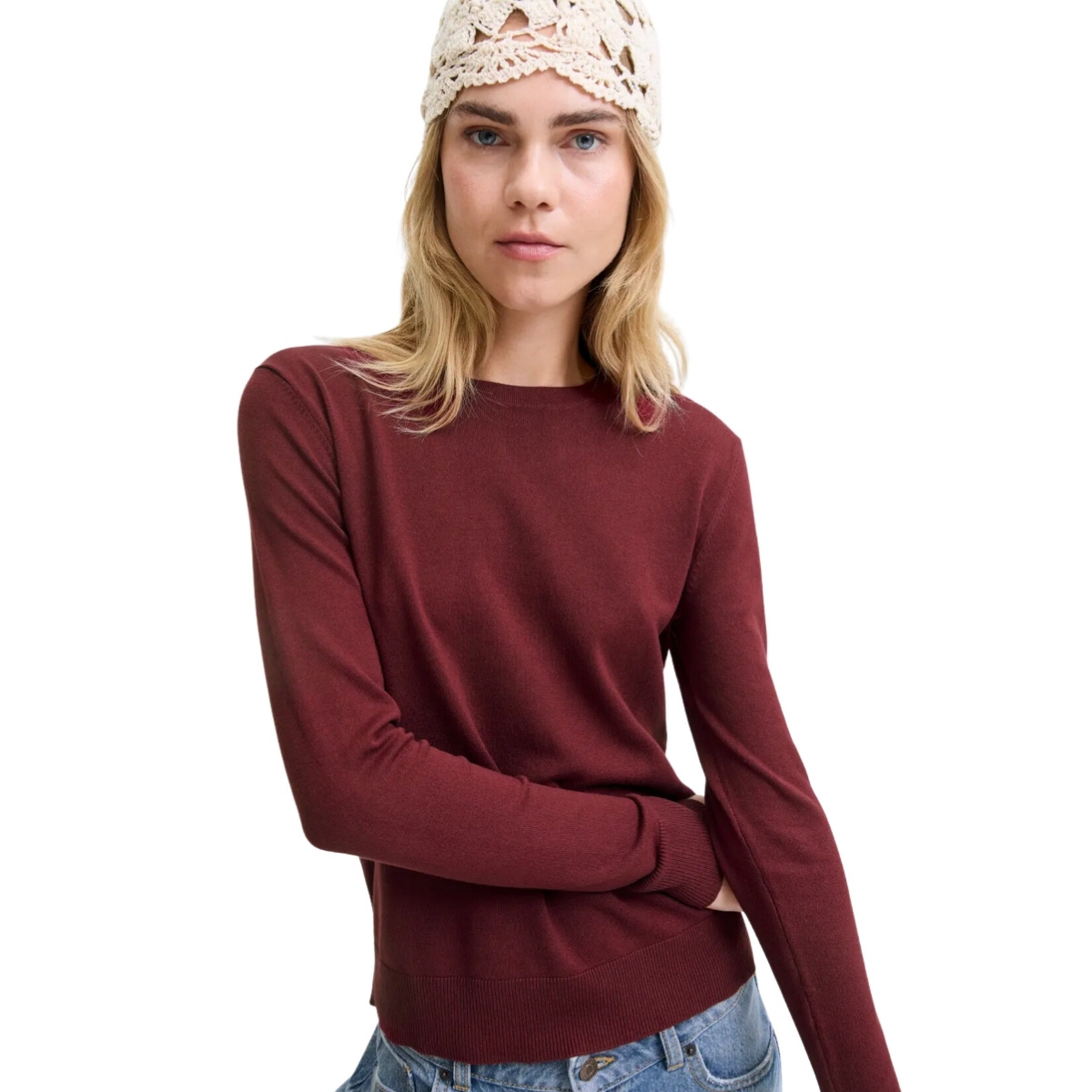 JJXX Celise Crew Neck Knit - Cabernet