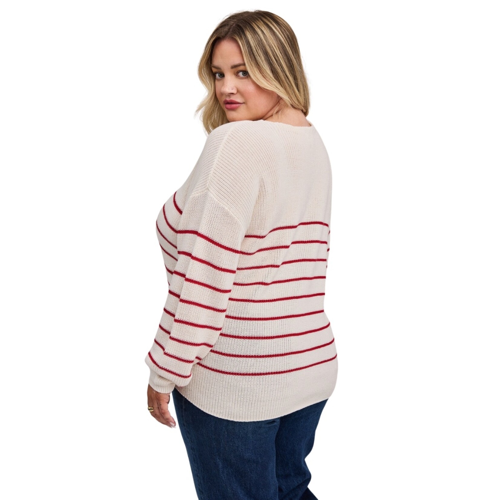 Gentle Fawn Tucker Striped V-Neck