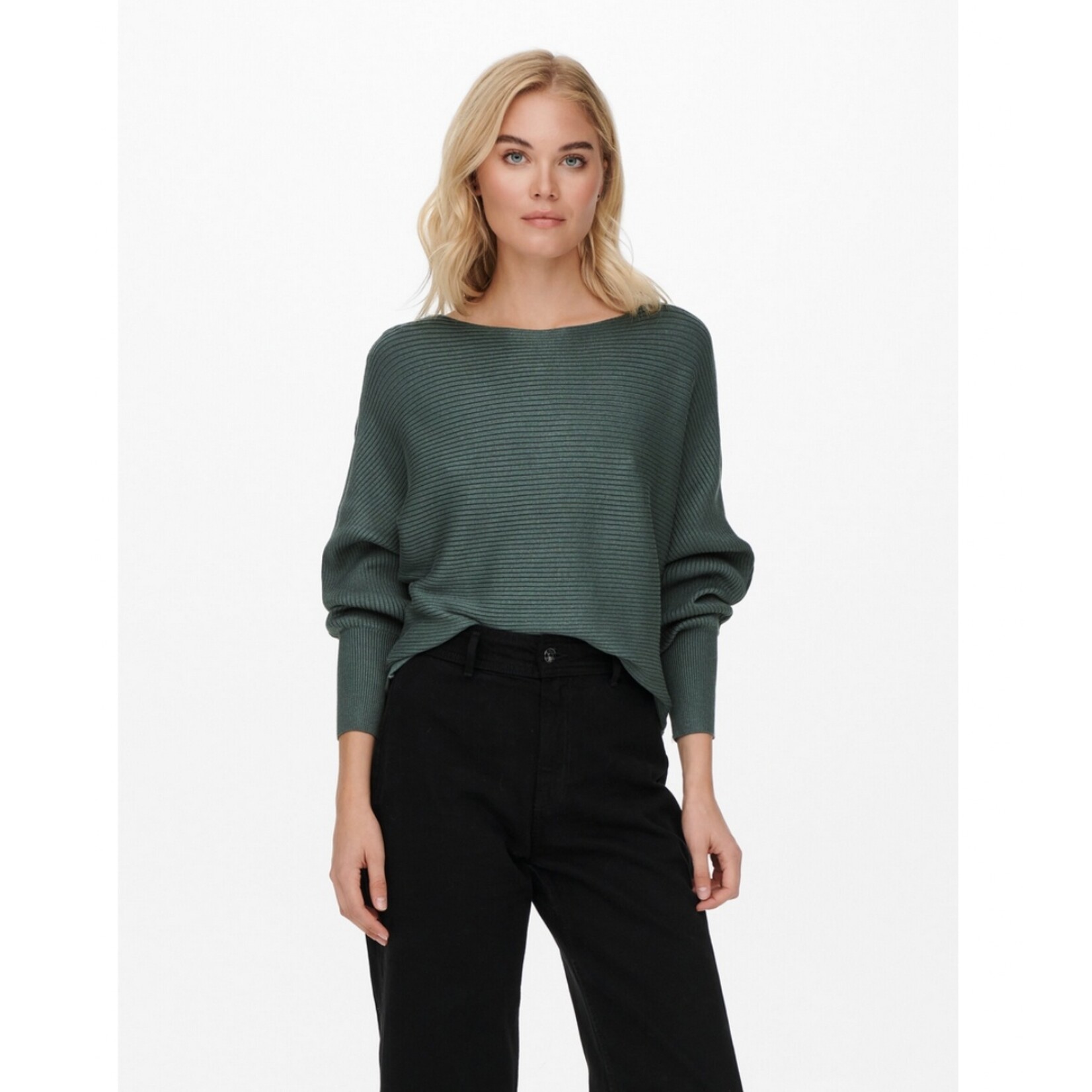 Only Addison Boatneck Rib Knit - Balsam