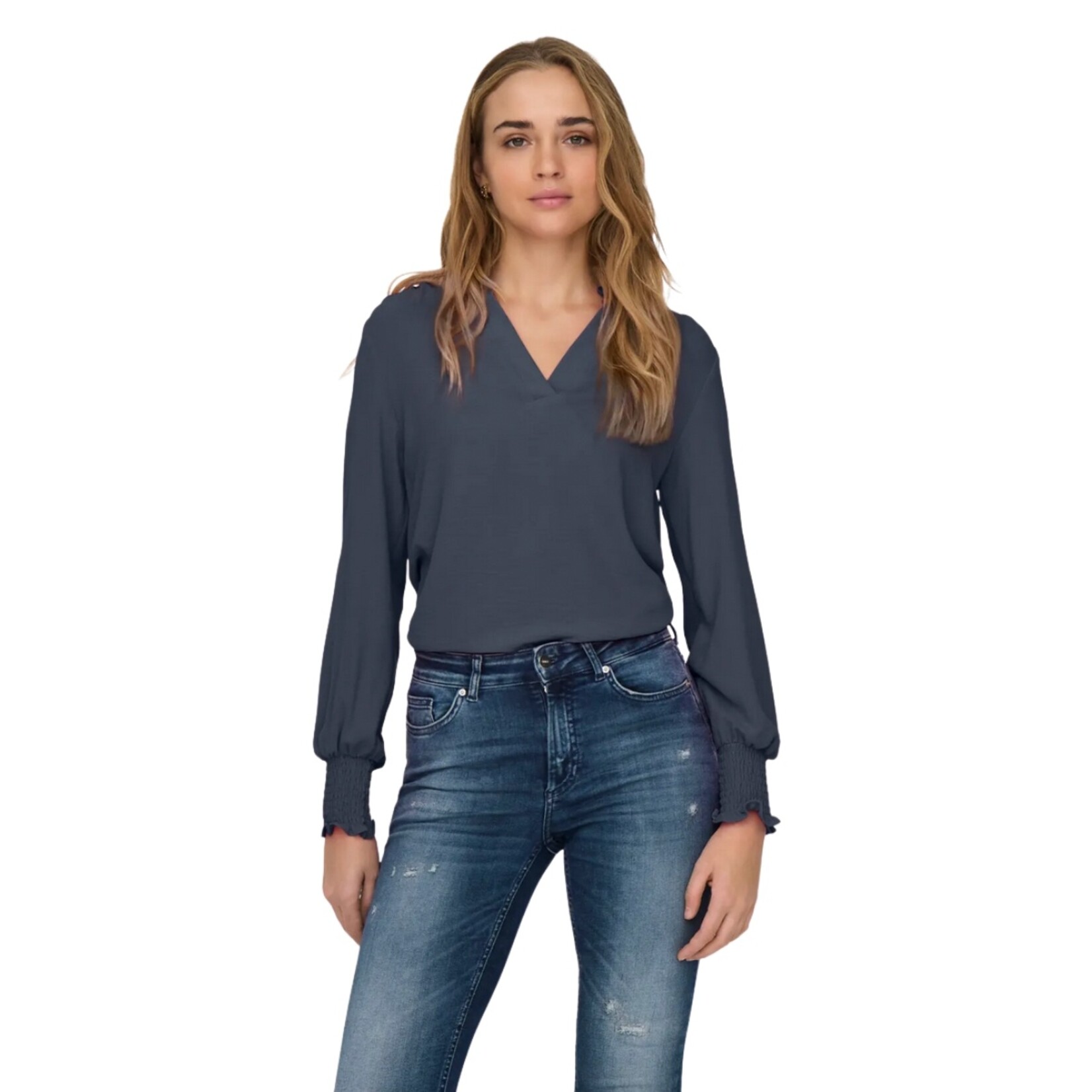 Only Mette V-Neck Smock Top