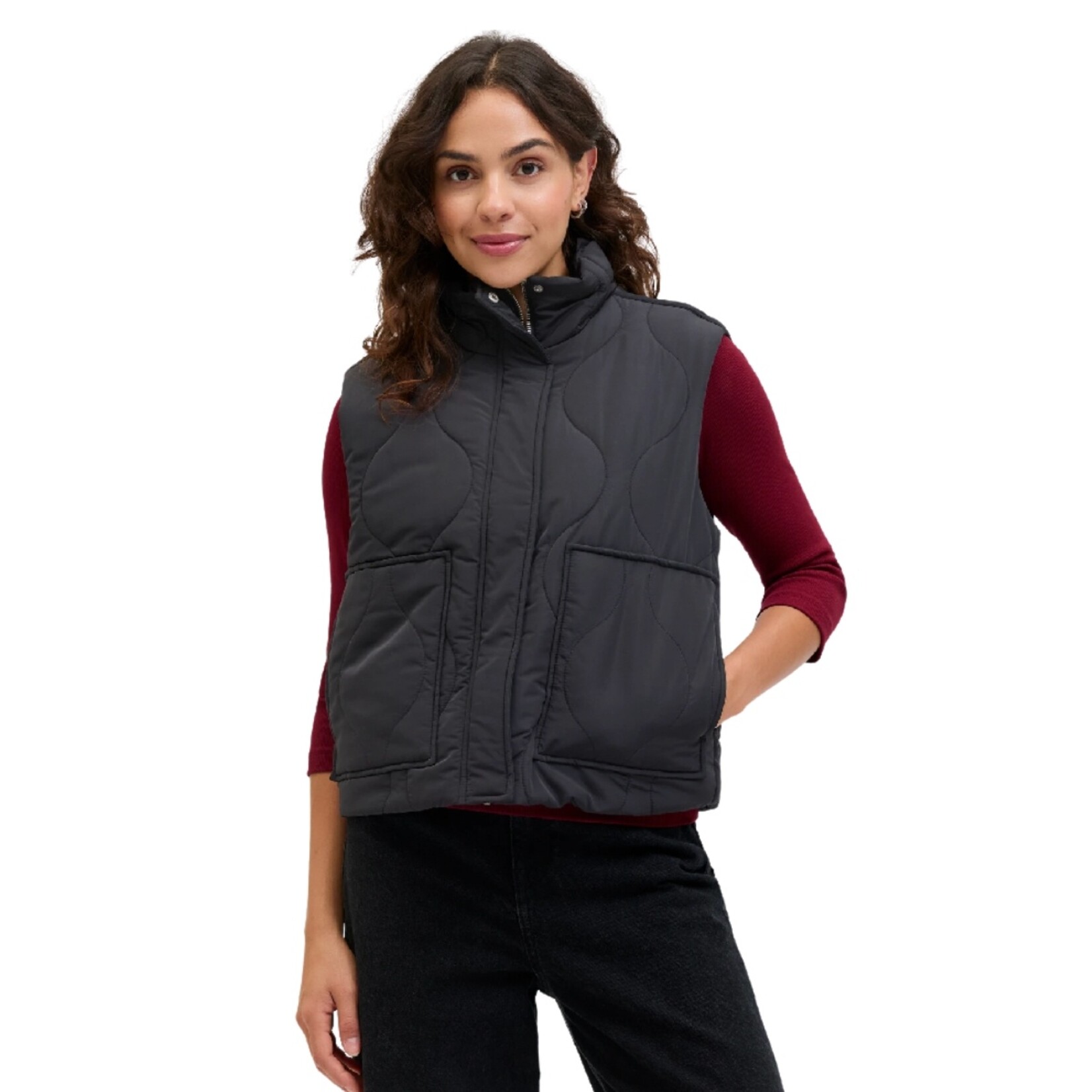 JJXX Serena Quilted Vest - Black