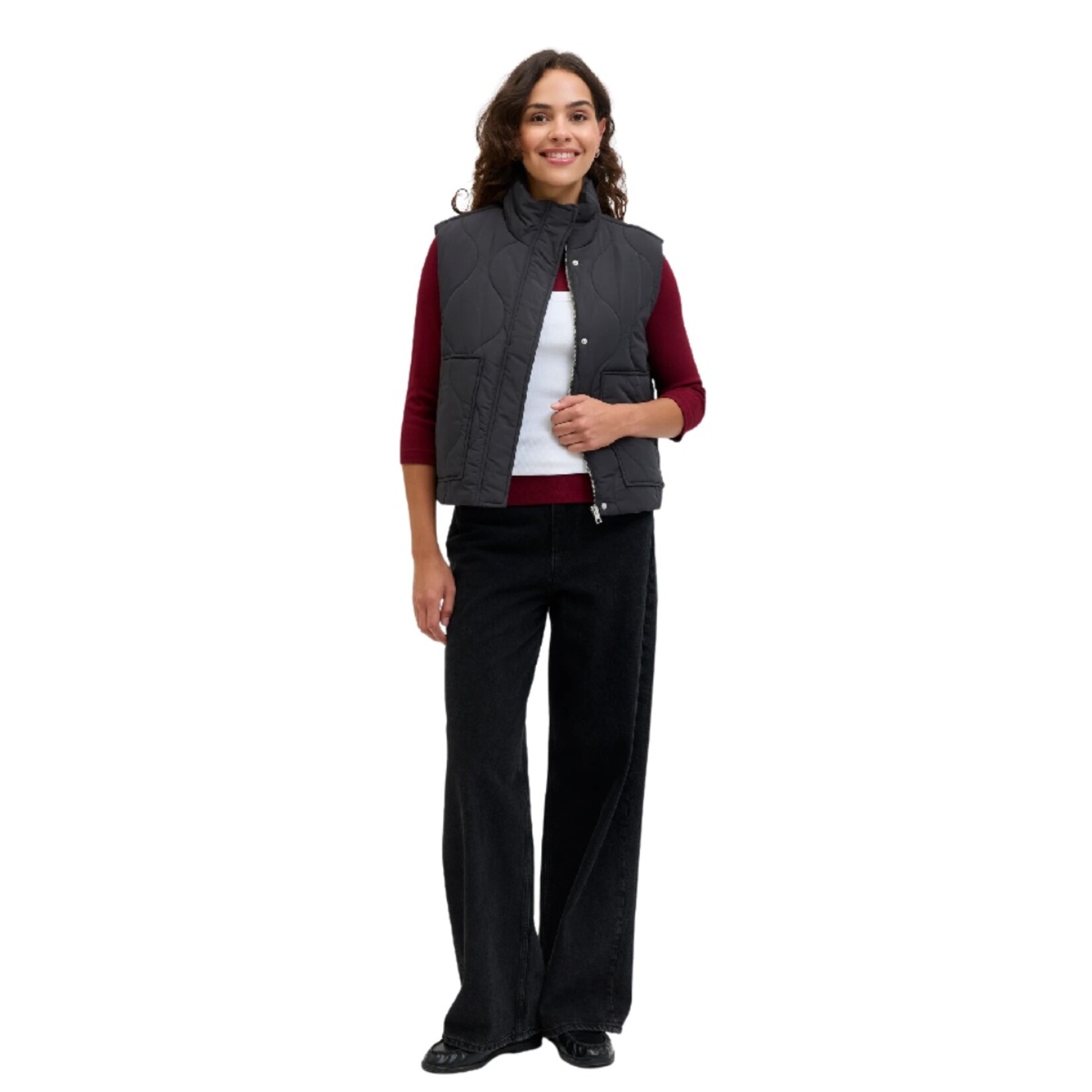 JJXX Serena Quilted Vest - Black